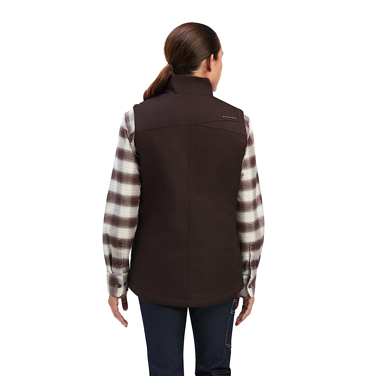 Ariat Womens Rebar DuraCanvas Insulated Vest Mole - Image 5