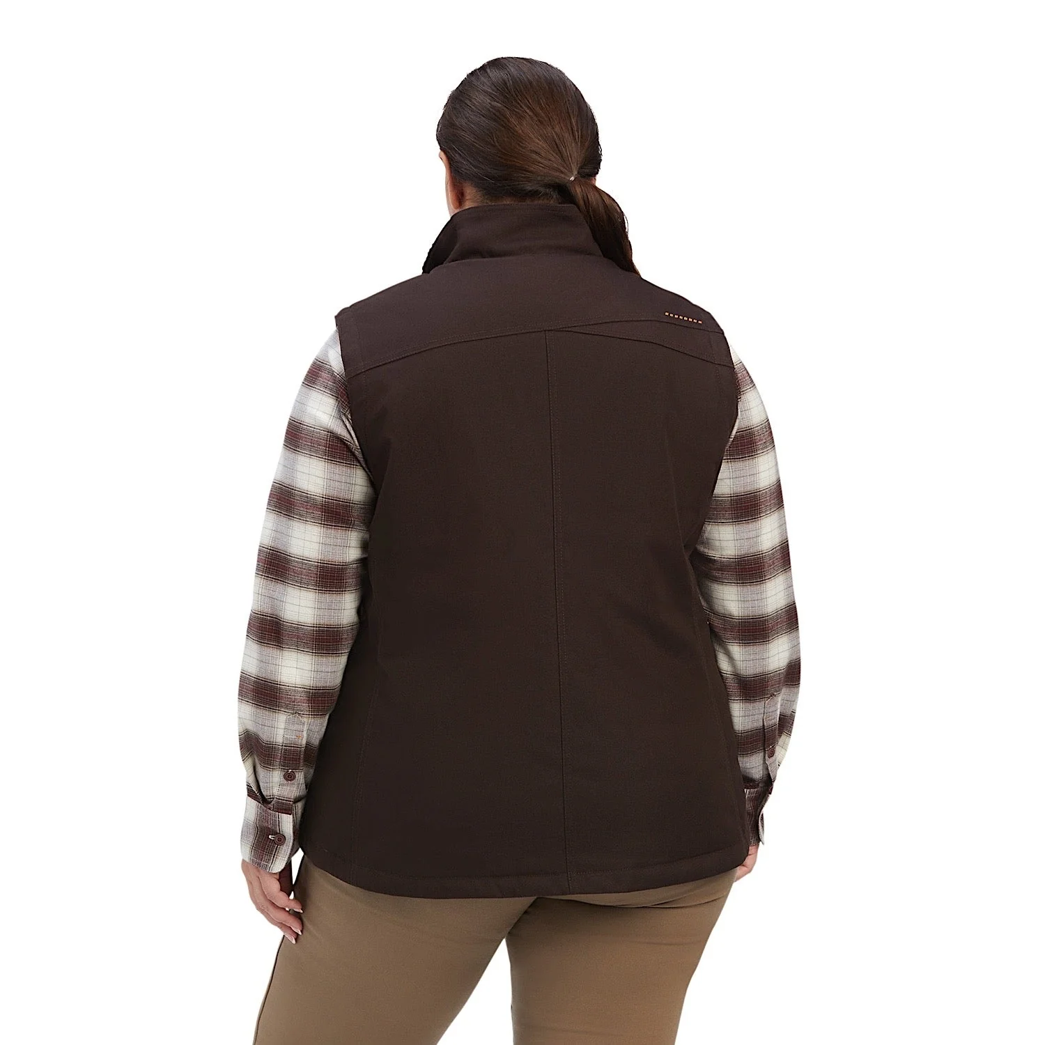 Ariat Womens Rebar DuraCanvas Insulated Vest Mole - Image 7