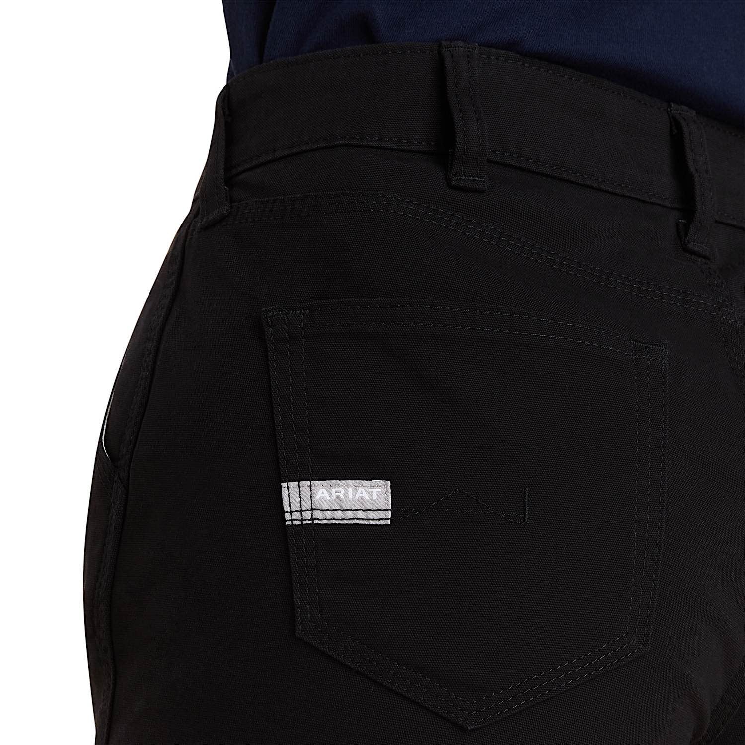 ARIAT Women's Rebar DuraStretch Made Tough Shorts Black - Image 3