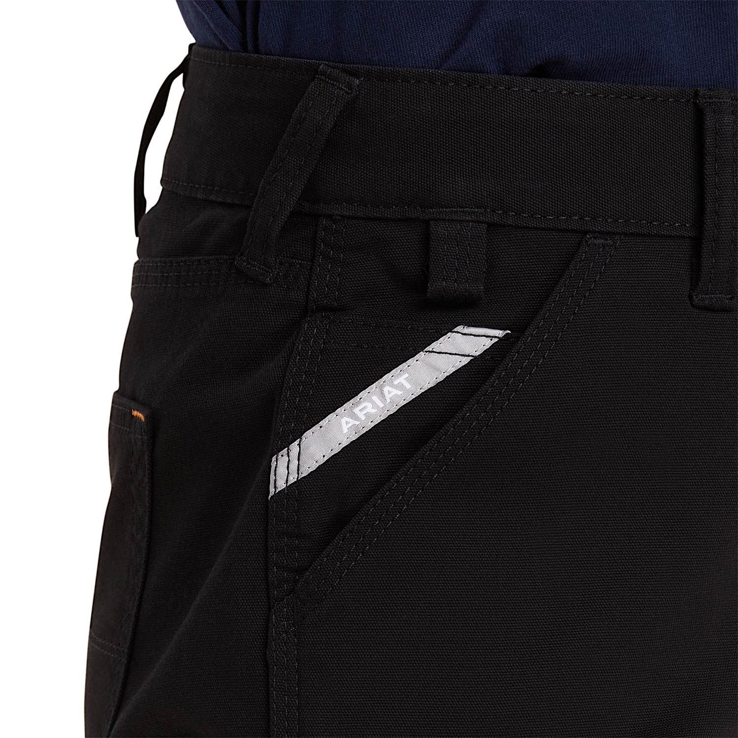 ARIAT Women's Rebar DuraStretch Made Tough Shorts Black - Image 4