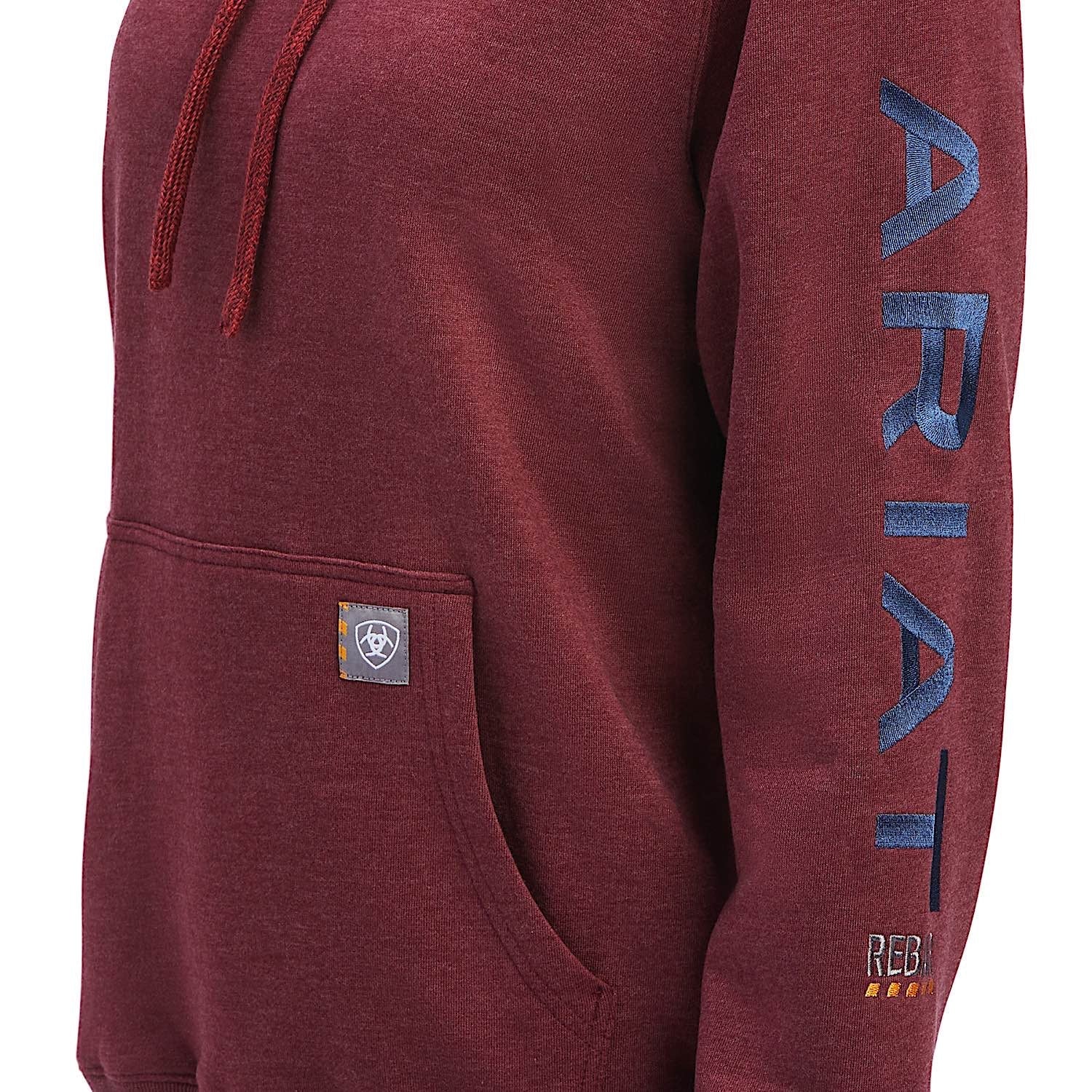 Ariat Women's Rebar Graphic Hoodie Port Heather - Image 3