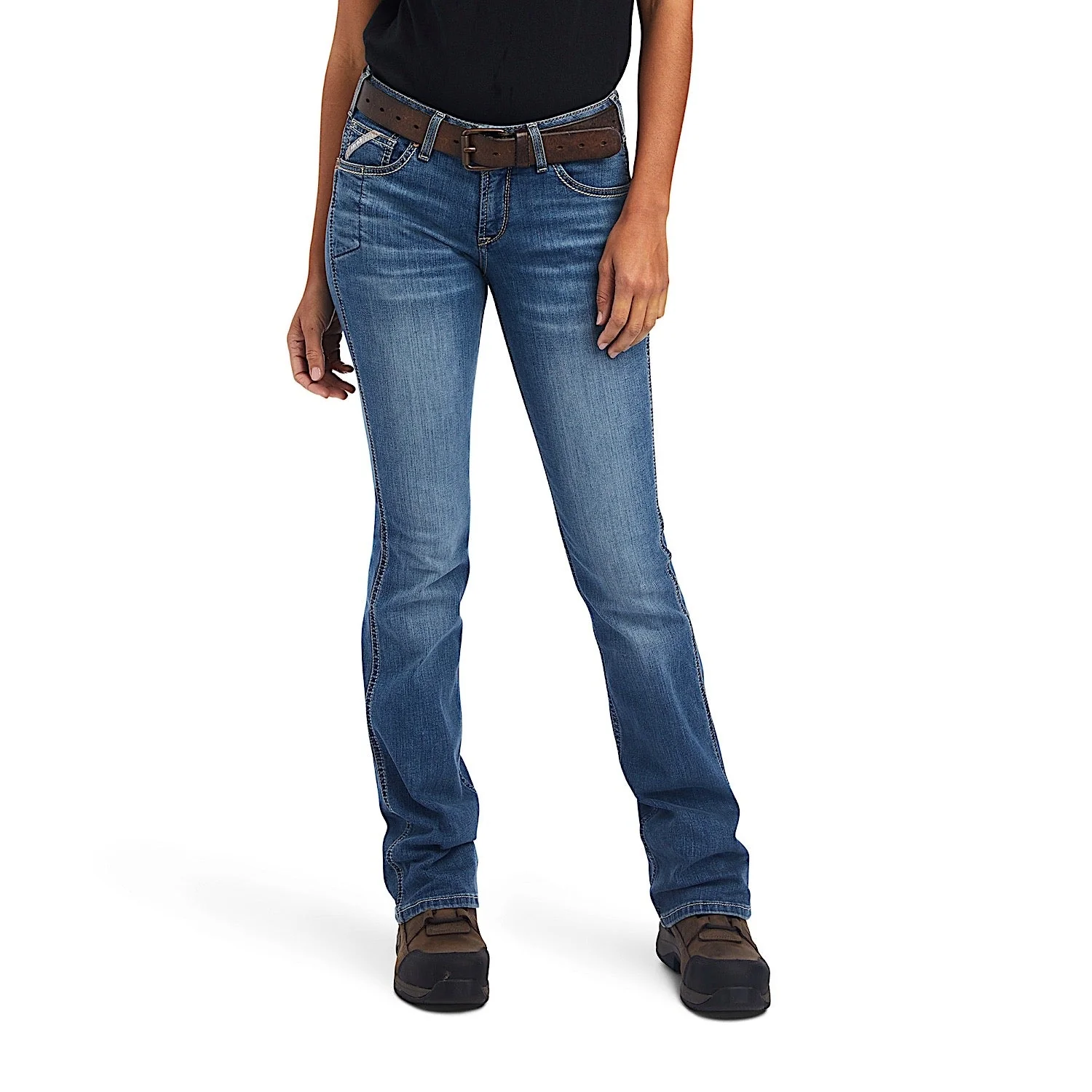 Ariat Women's Rebar Riveter Perfect Rise Boot Cut Jeans - Malibu