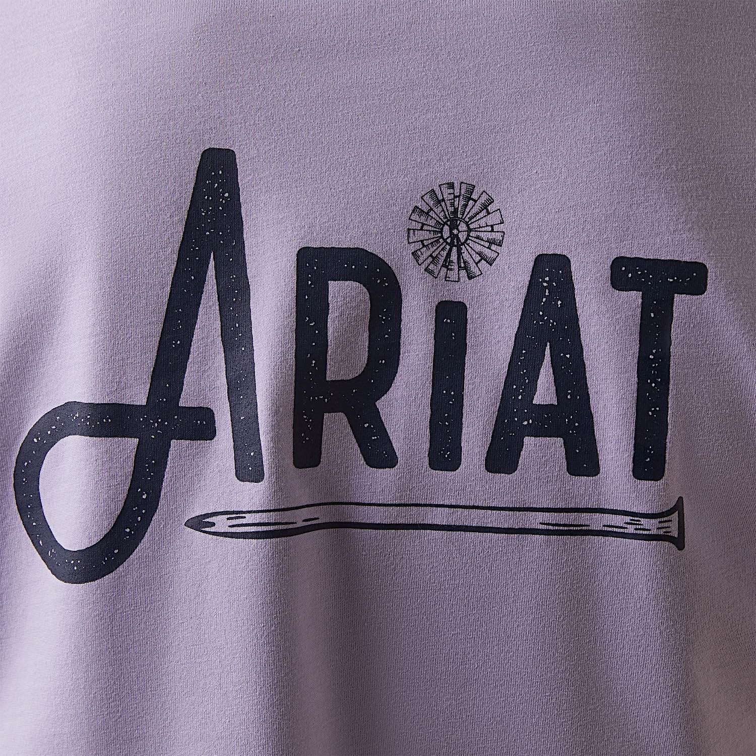 Ariat Women's Rebar Workman Graphic Ariat Logo T-Shirt Lavender - Image 5