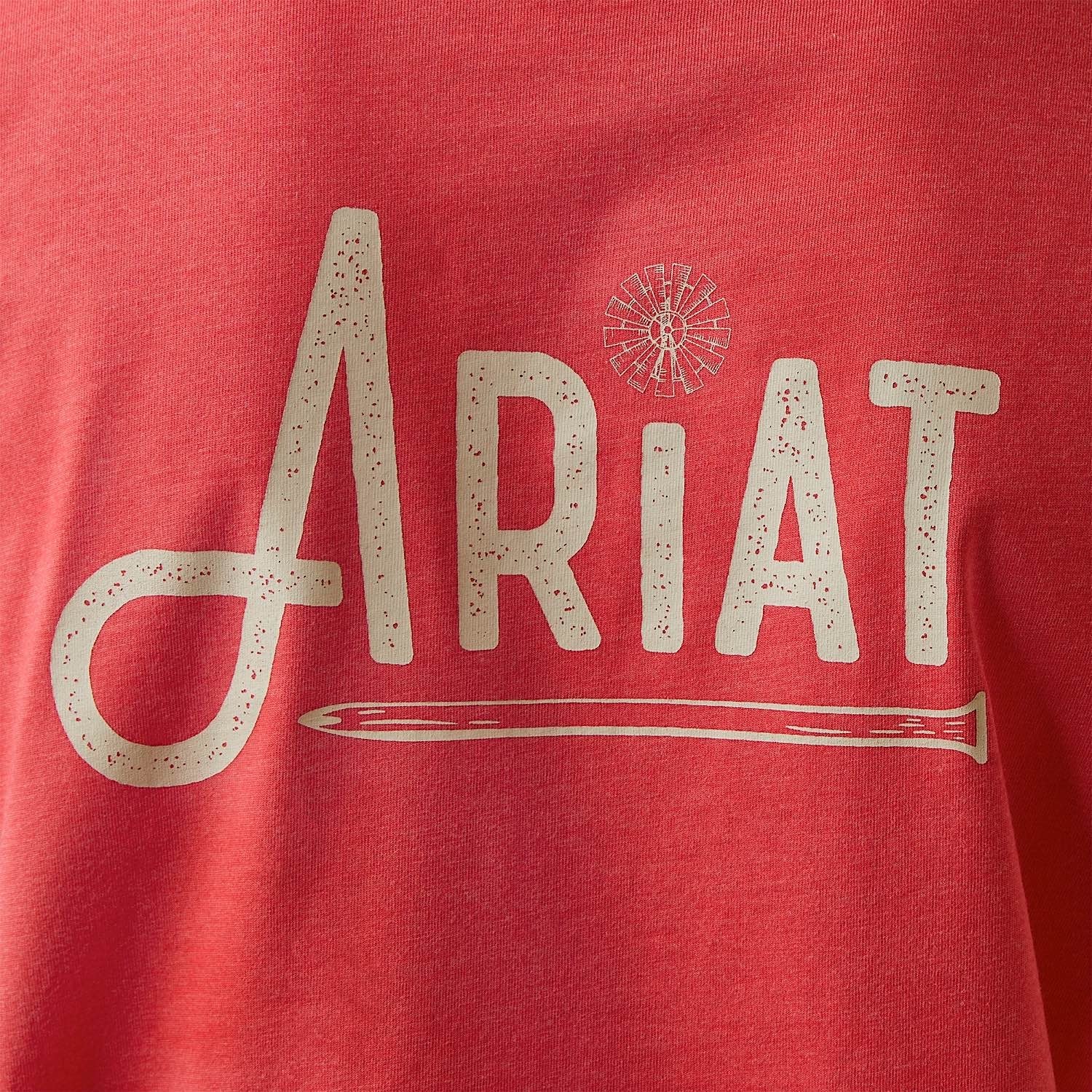 Ariat Womens Rebar Workman Graphic Ariat Logo S/S T-Shirt Teaberry - Image 4