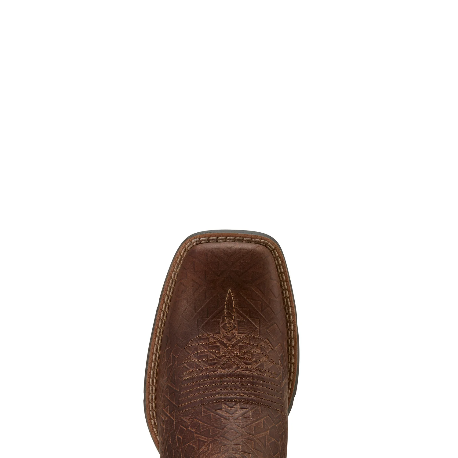 Ariat Women's Round Up Wide Square Toe Stretchfit - Tan Southwest Emboss/Bubblegum Serape - Image 6