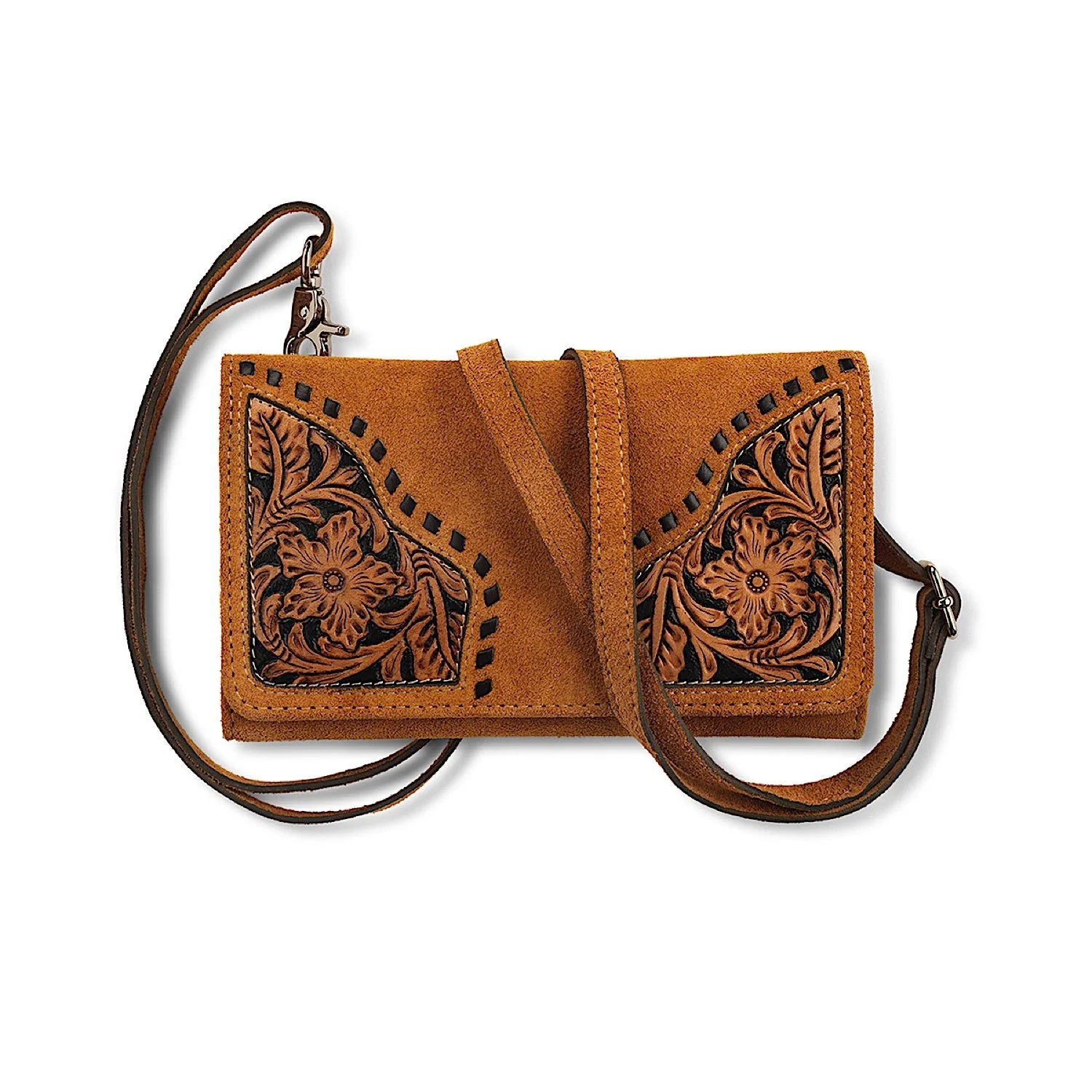 Ariat Women's Sierra Crossbody Clutch Bag - Roughout Tan