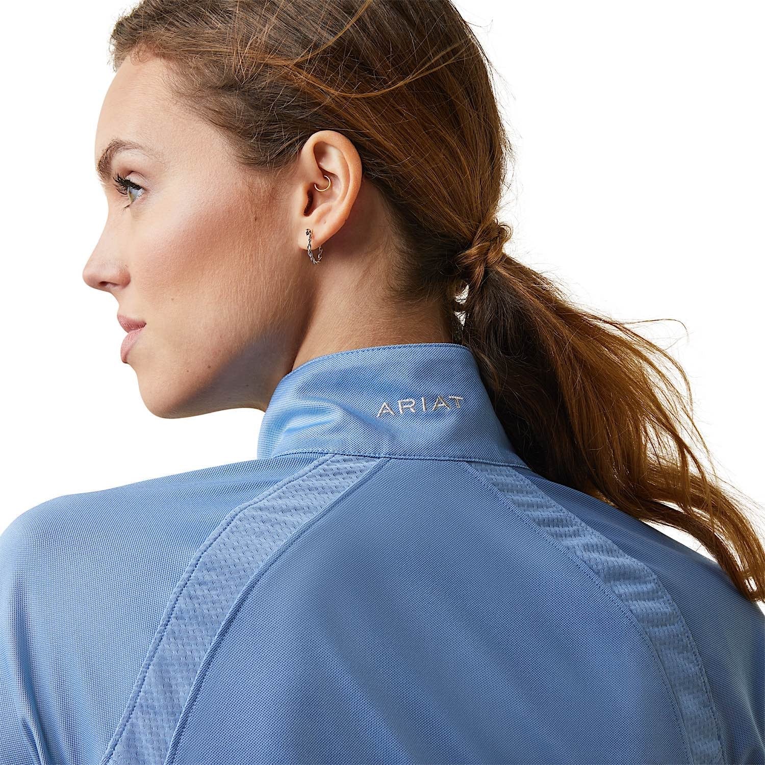 Ariat Womens Sunstopper 2.0 1/4 Zip Ashleigh Blue - Image 4