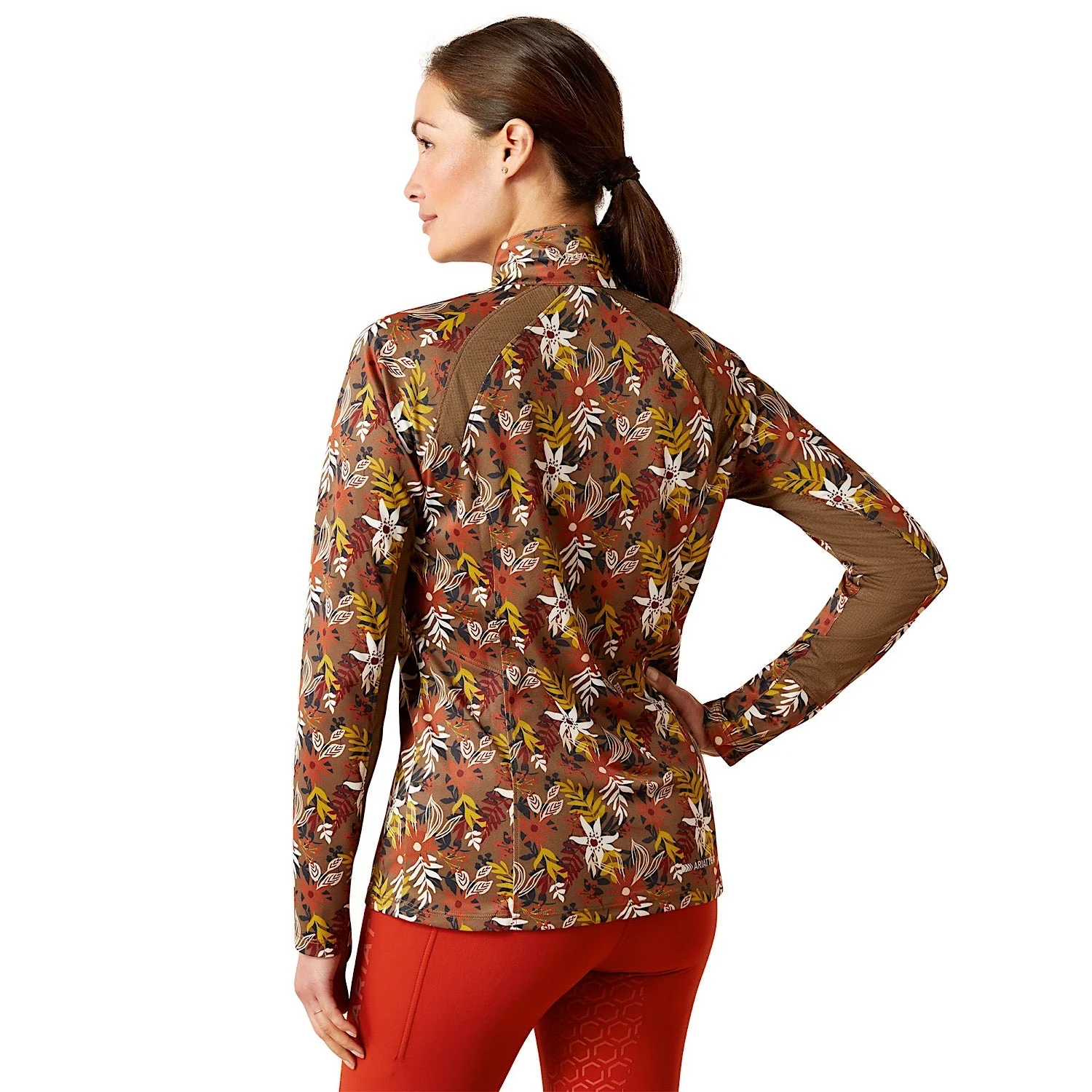 Ariat Women's Sunstopper 2.0 1/4 Zip Canteen Floral - Image 2