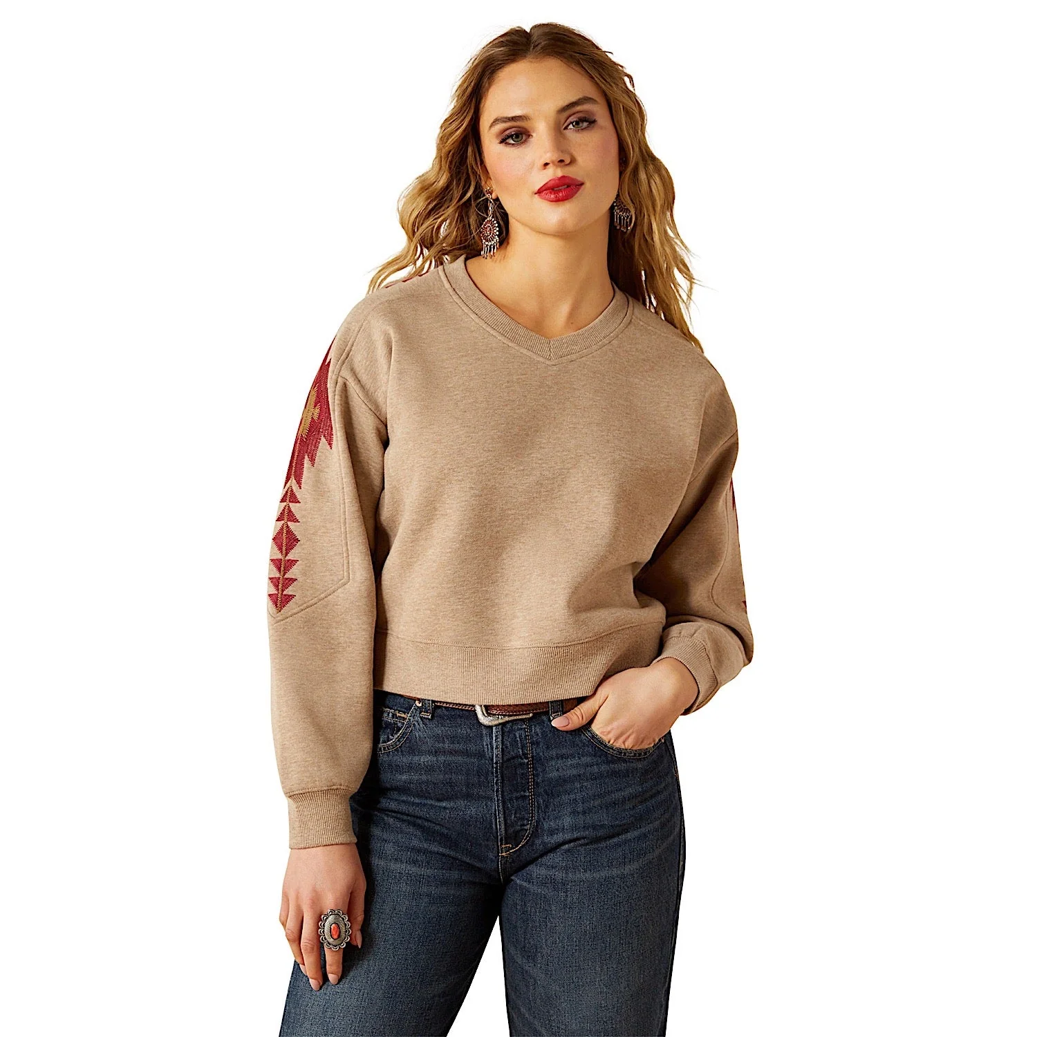 Ariat Women's Tatonka Sweatshirt - Brown Heather