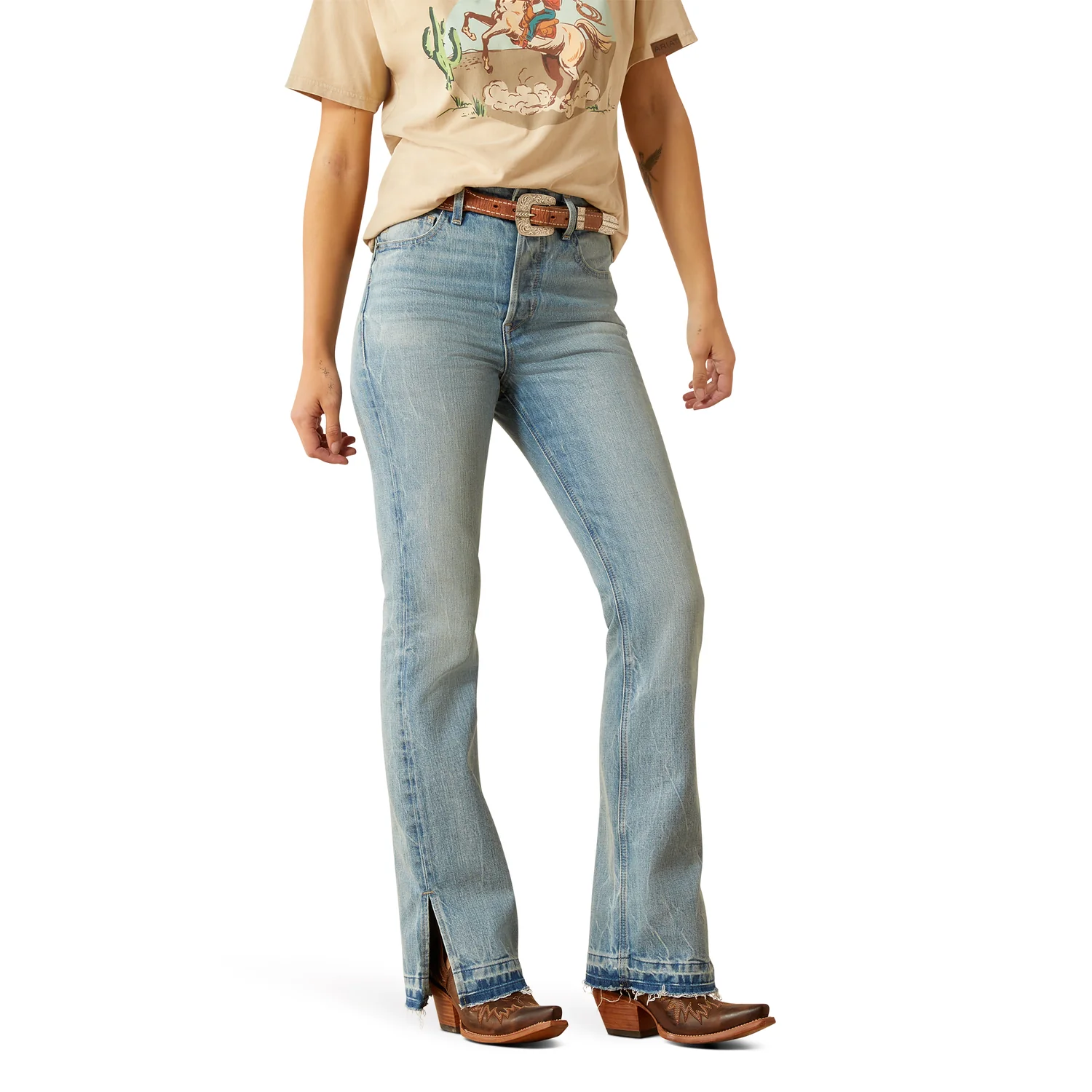 Ariat Women's Ultra High Rise Boot Cut Slit Jean - Tomboy Jazmine