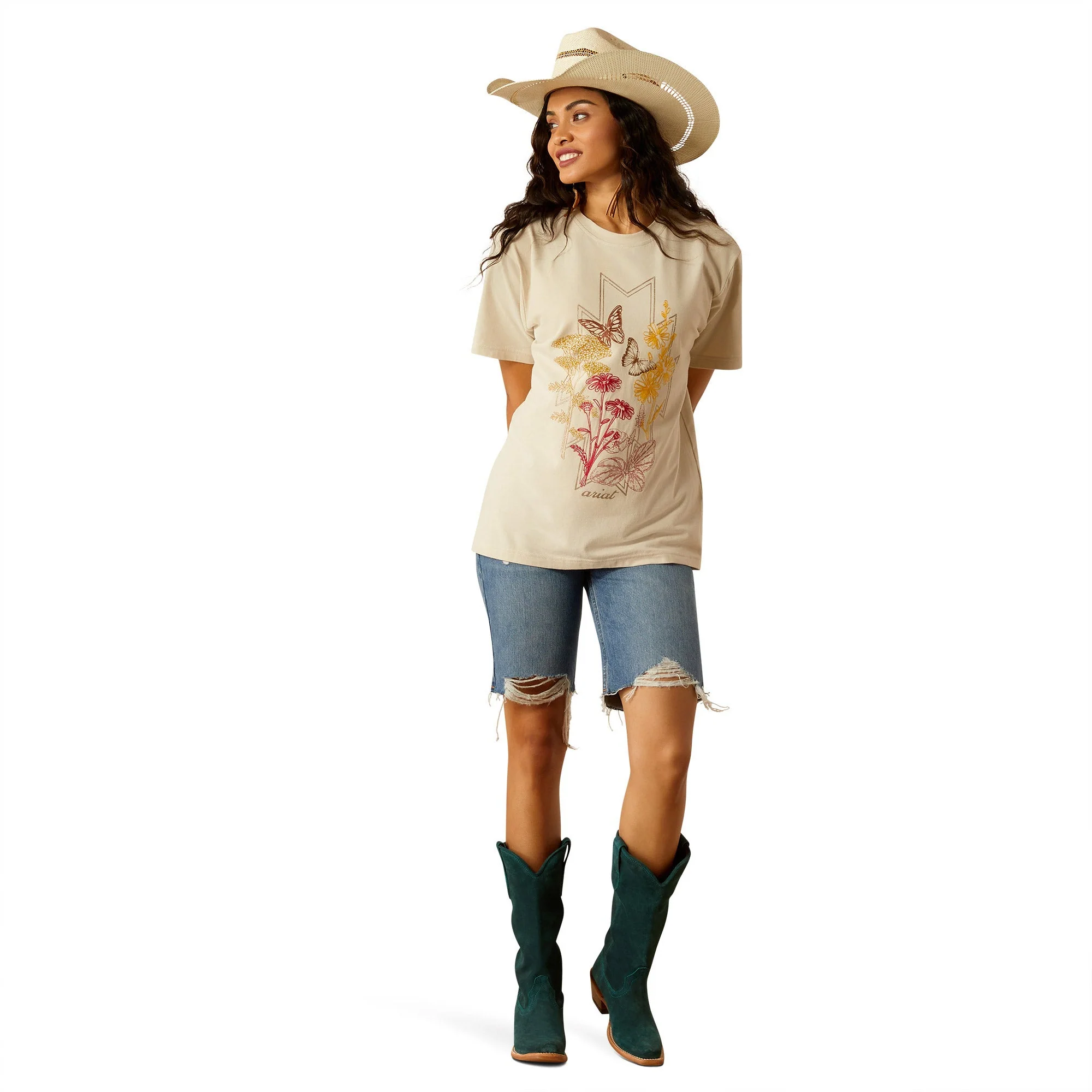 Ariat Women's Wild Botanical T-Shirt - Ancient Scroll - Image 2