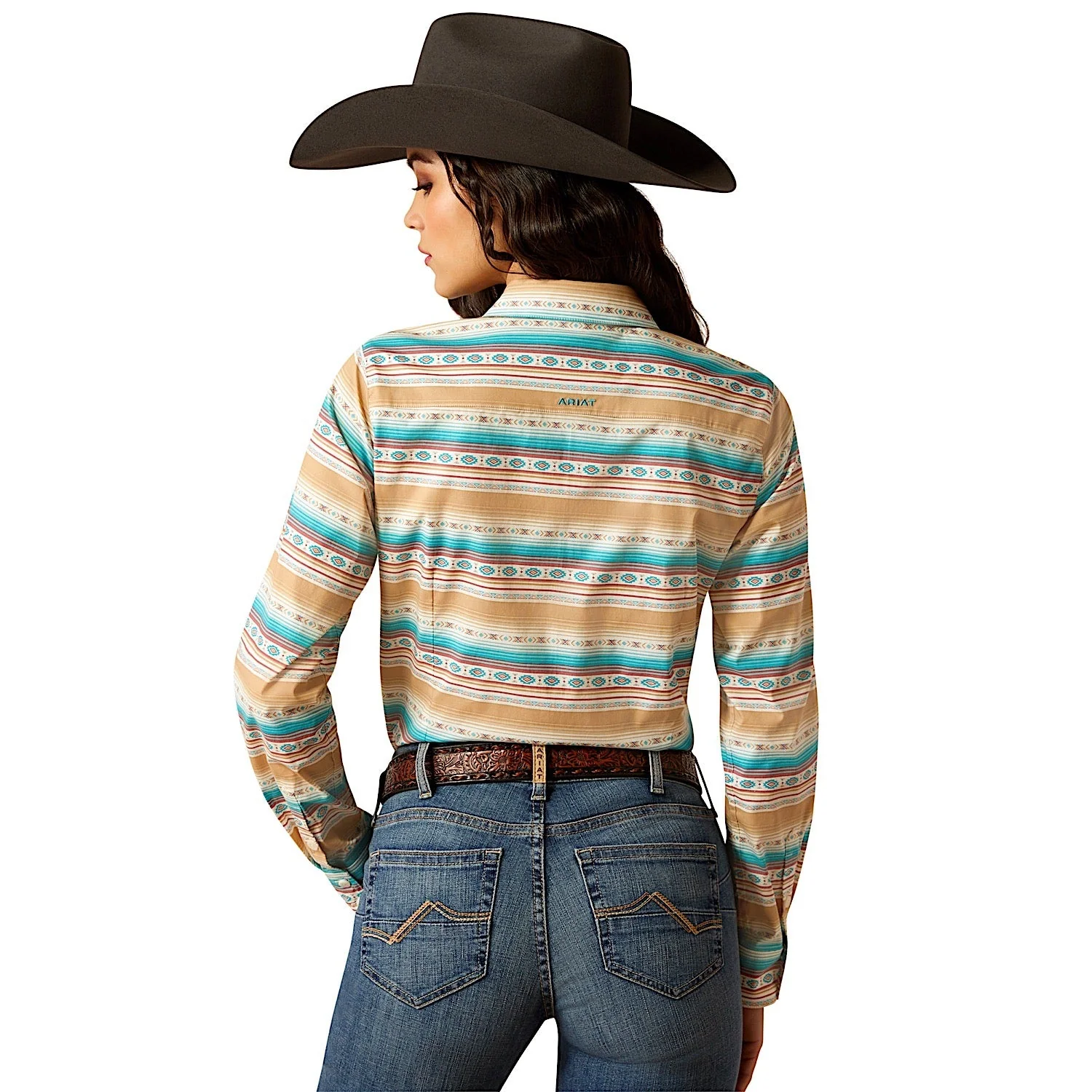 Ariat Women's Wrinkle Resist Team Kirby Stretch Shirt - Fallon Serape - Image 2