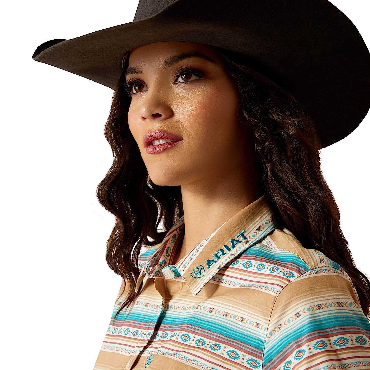 Ariat Women's Wrinkle Resist Team Kirby Stretch Shirt - Fallon Serape - Image 3