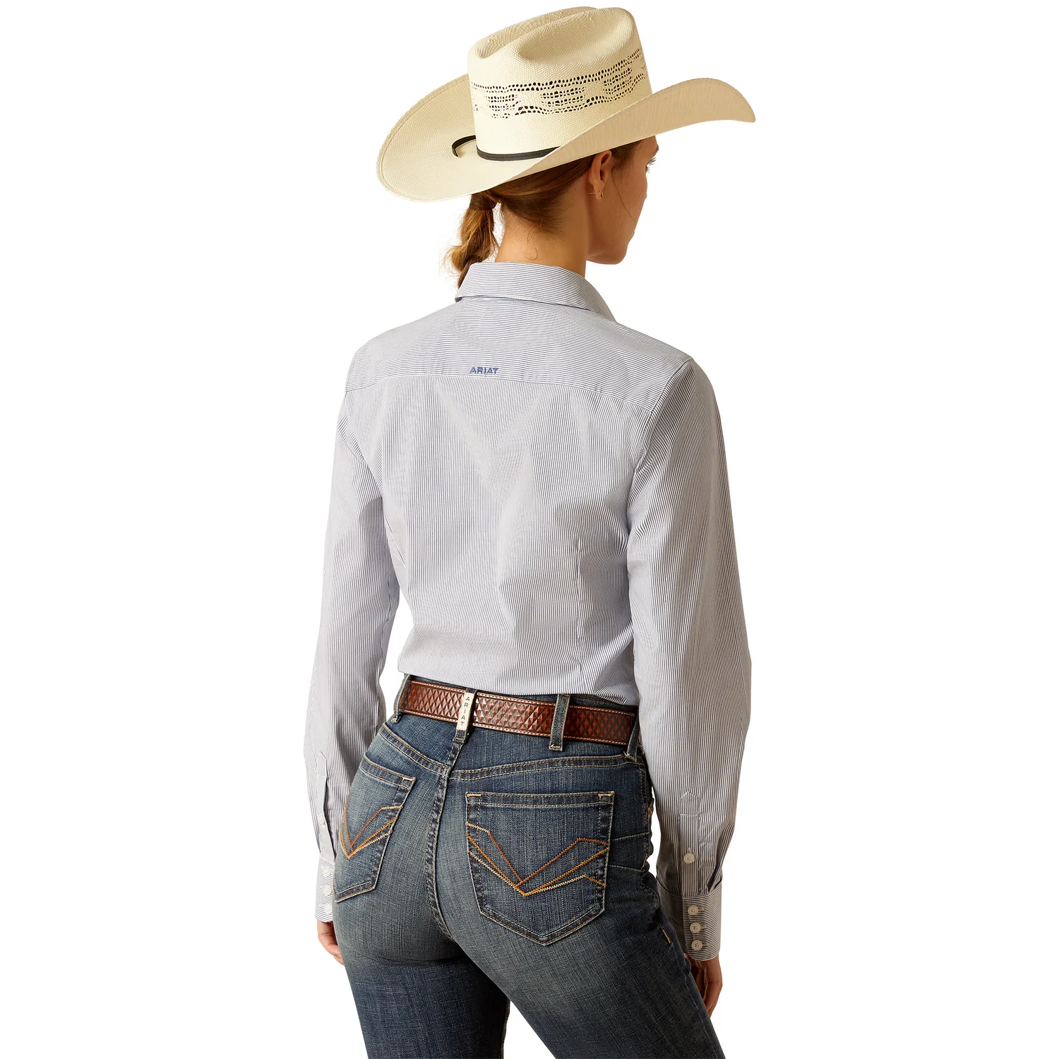 Ariat Women's Wrinkle Resistant Kirby Long Sleeve Shirt - True Blue - Image 2