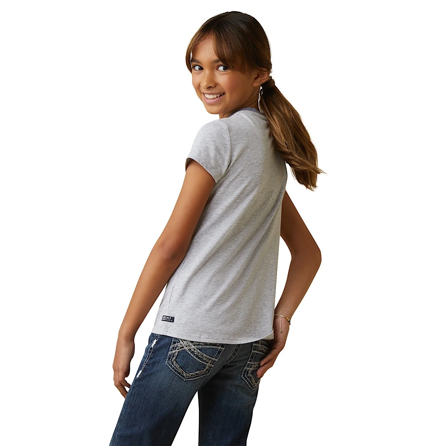 Ariat Youth Imagine SS T-Shirt Heather Grey - Image 3