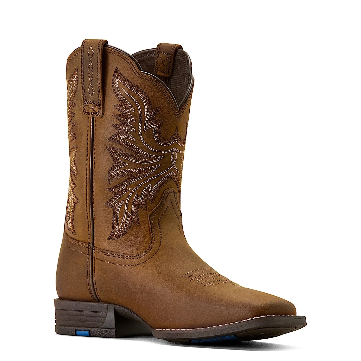 Ariat Youth Westwood Wide Square Toe Western Boot - Distressed Brown - Image 6