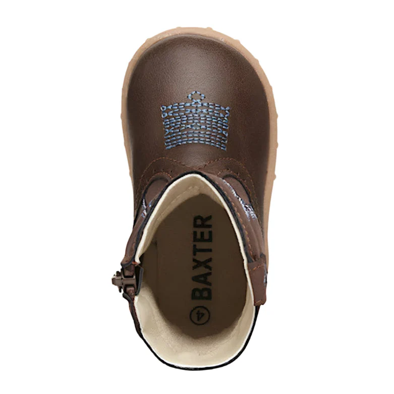 Baxter Infant Western Baby Booties - Dark Brown - Image 4