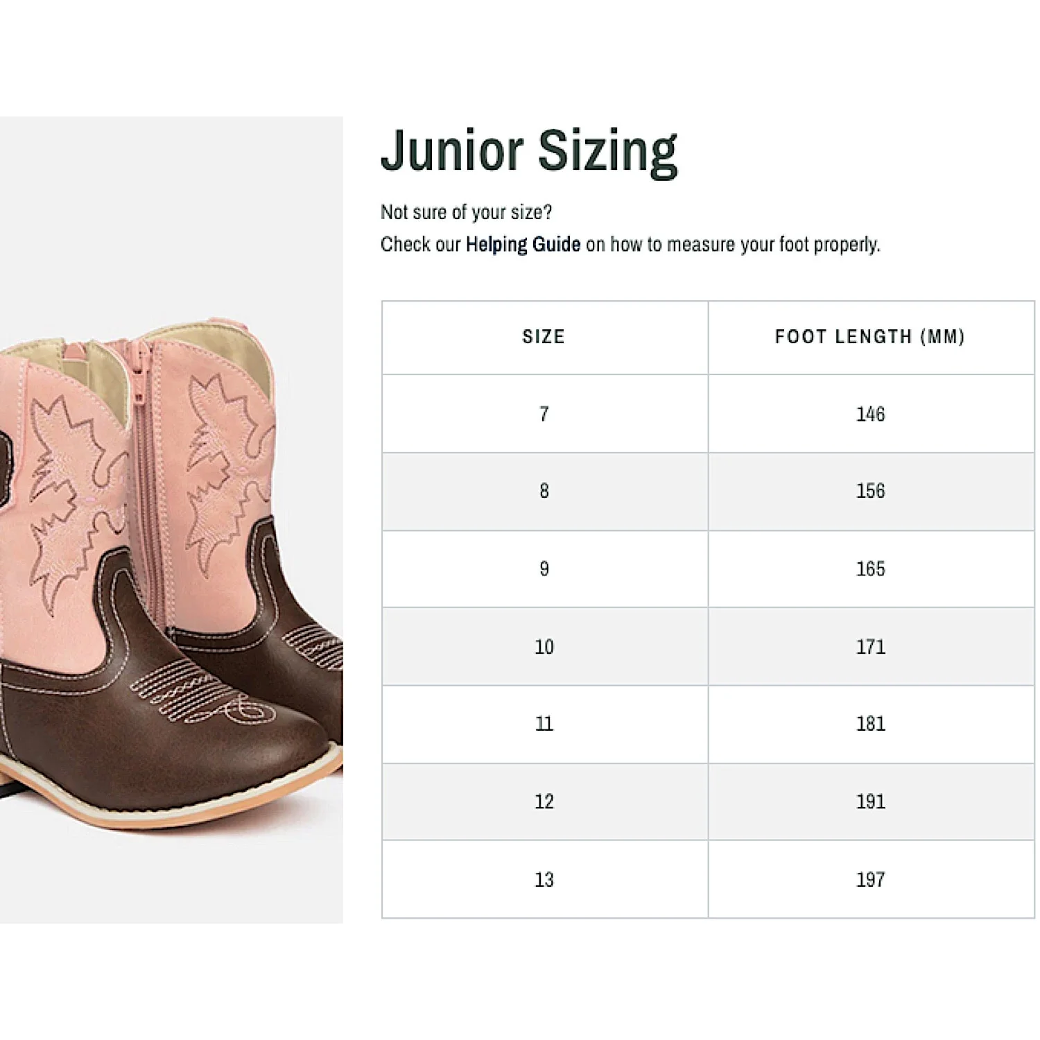 Baxter Junior Western Boots - Light Pink - Image 4