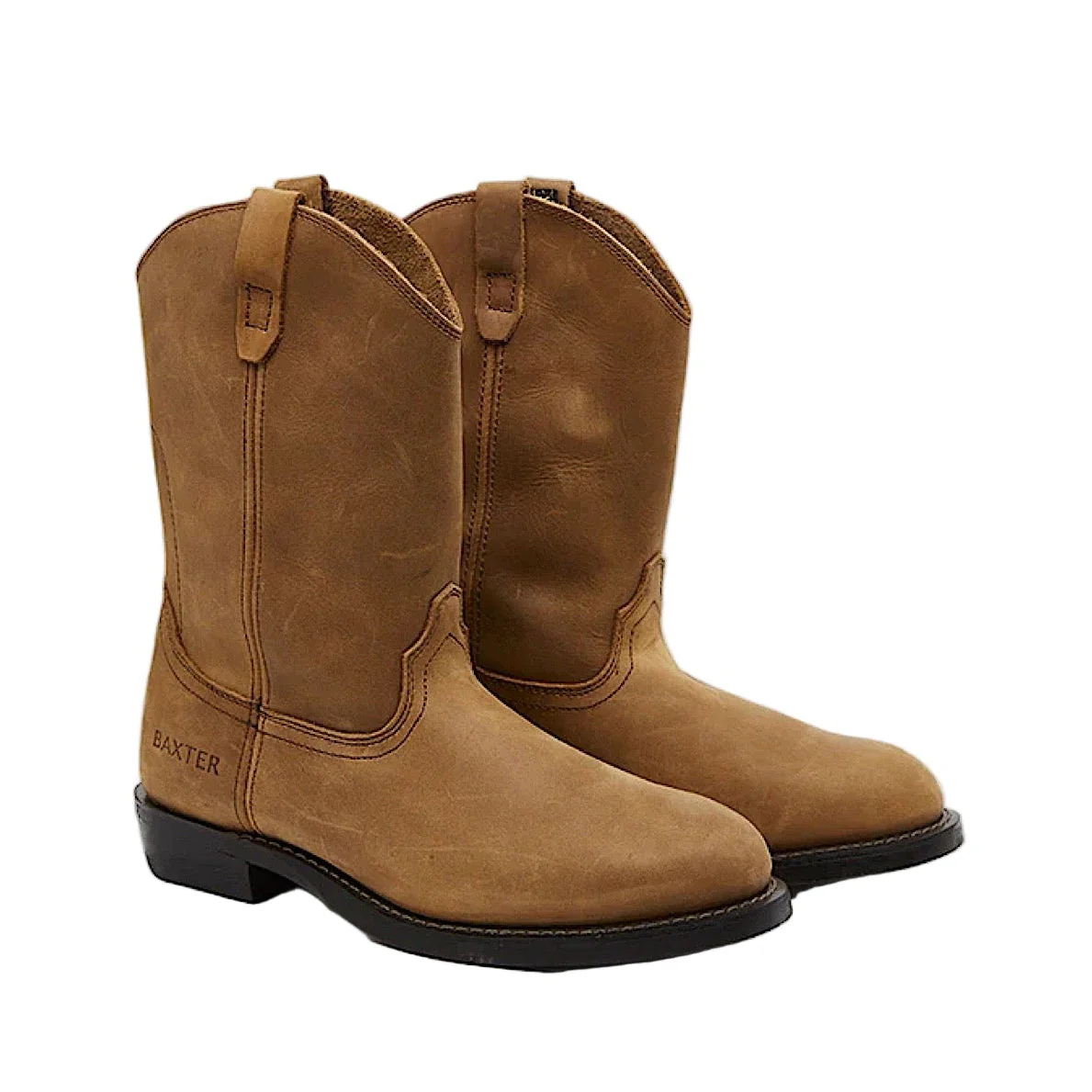 Baxter Men's Gaucho Western Work Boot - Distressed Tan