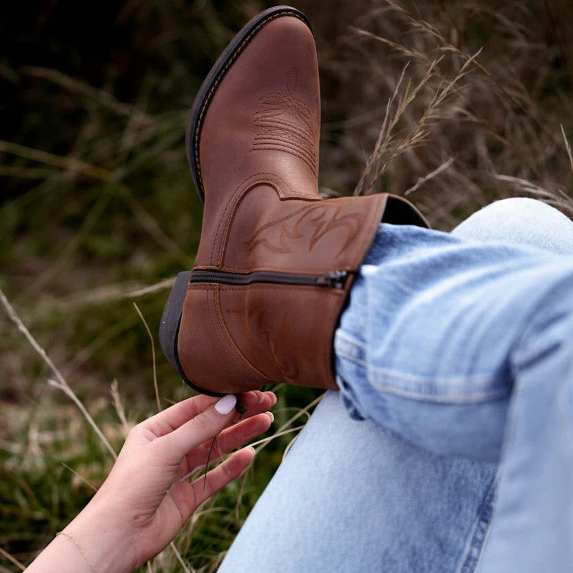 Baxter Women's Gypsy Western Boot - Red Brown - Image 4