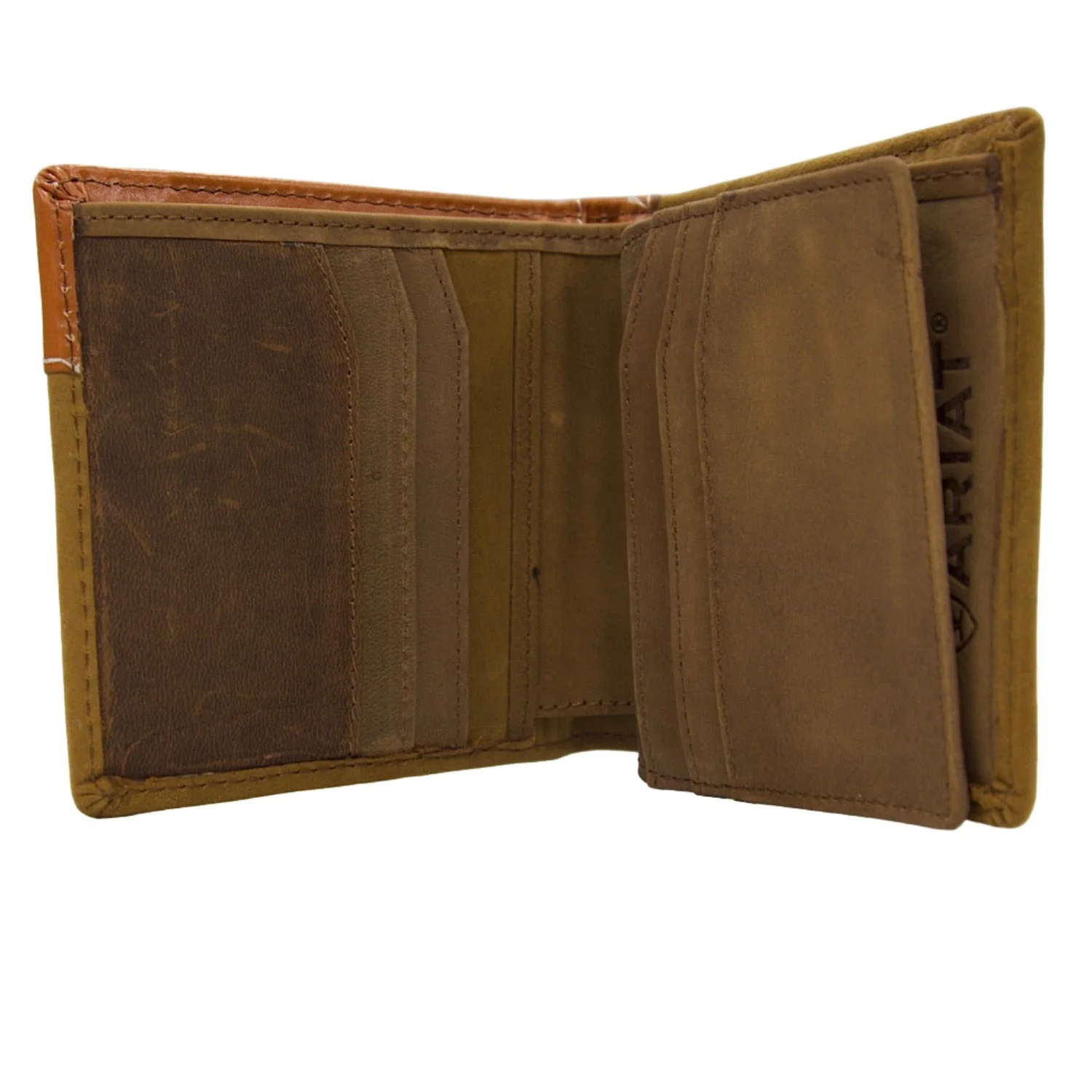 Ariat Bi Fold Wallet Brown WLT2108A - Image 2