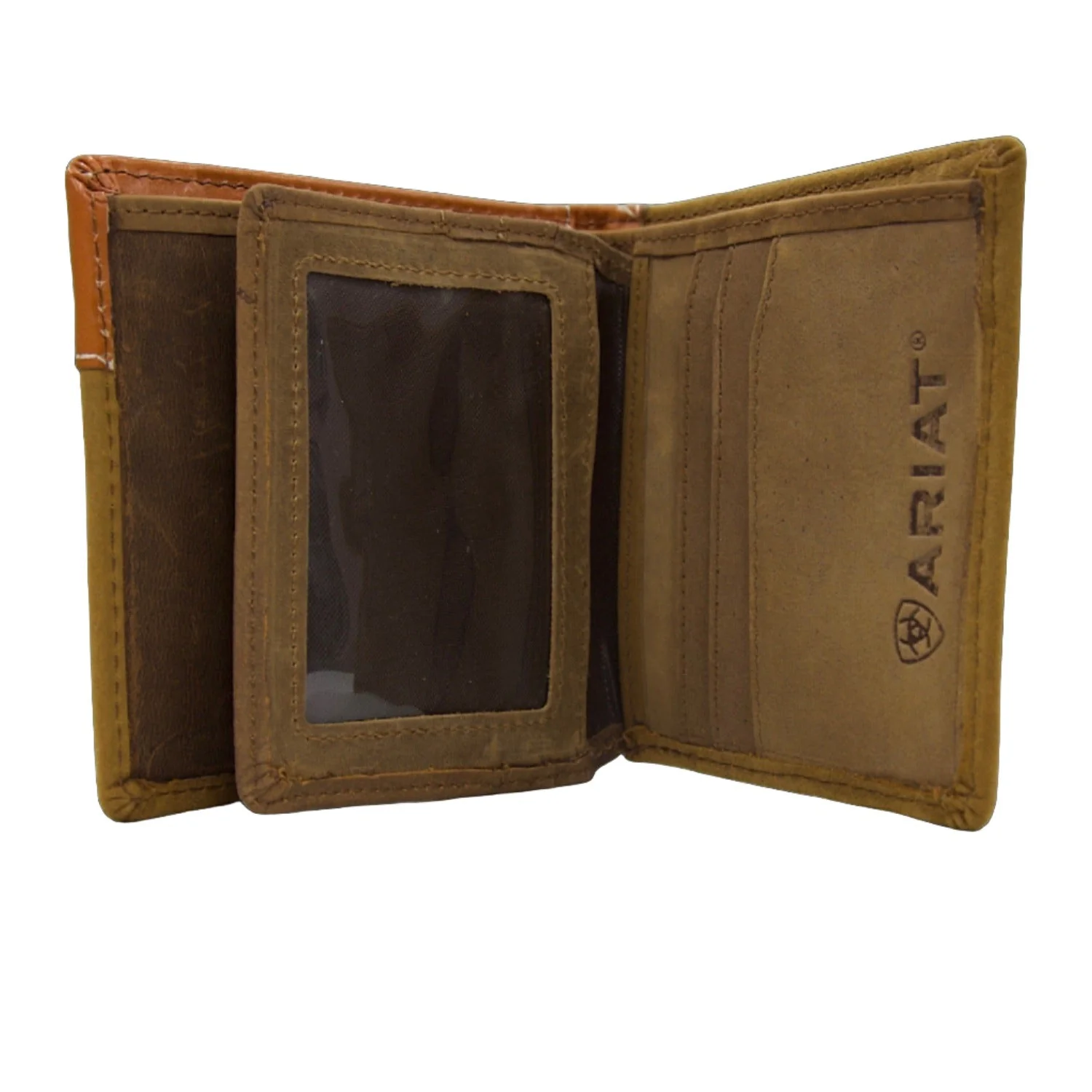 Ariat Bi Fold Wallet Brown WLT2108A - Image 3
