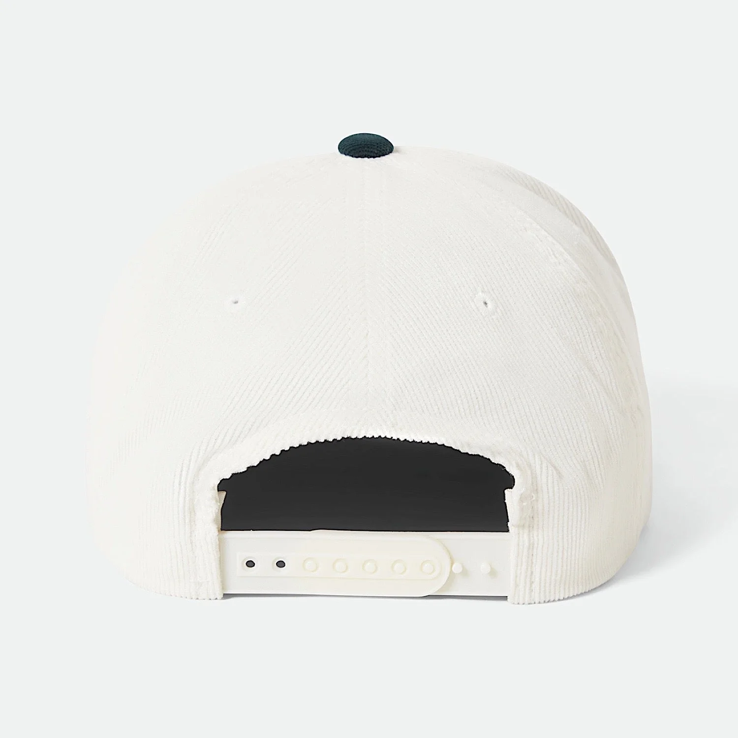 Brixton Corduroy Mid Profile Snapback Cap - Night Sage/Whitecap - Image 2
