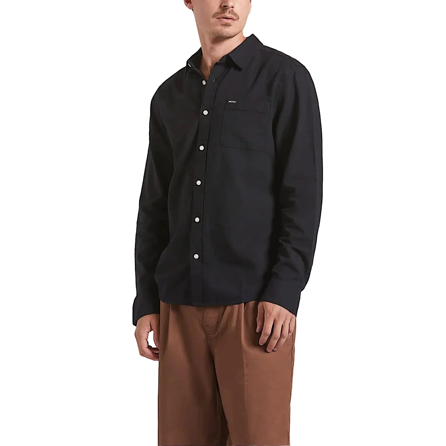 Brixton Men's Charter Long Sleeve Shirt - Black - Image 2