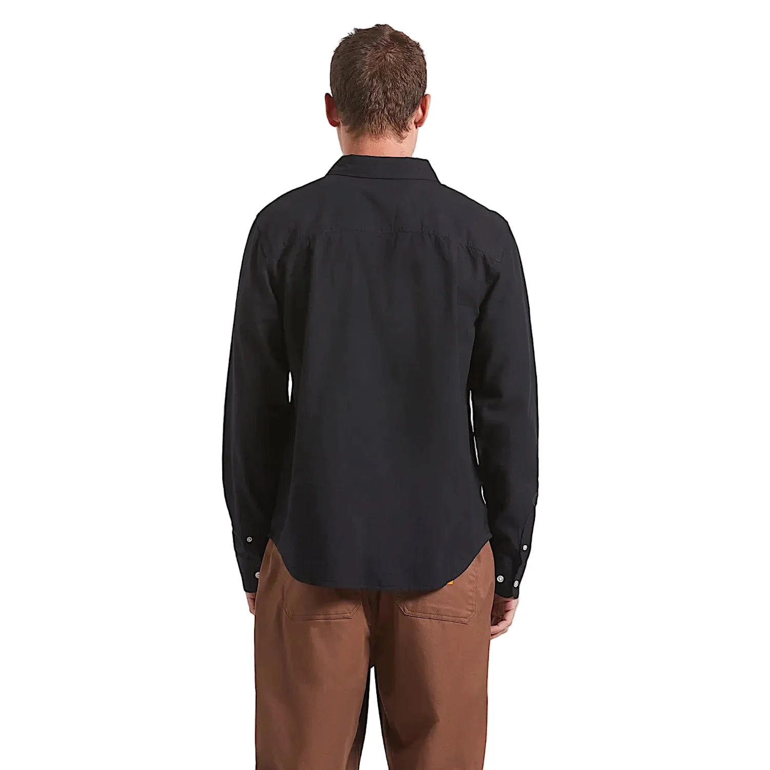 Brixton Men's Charter Long Sleeve Shirt - Black - Image 3