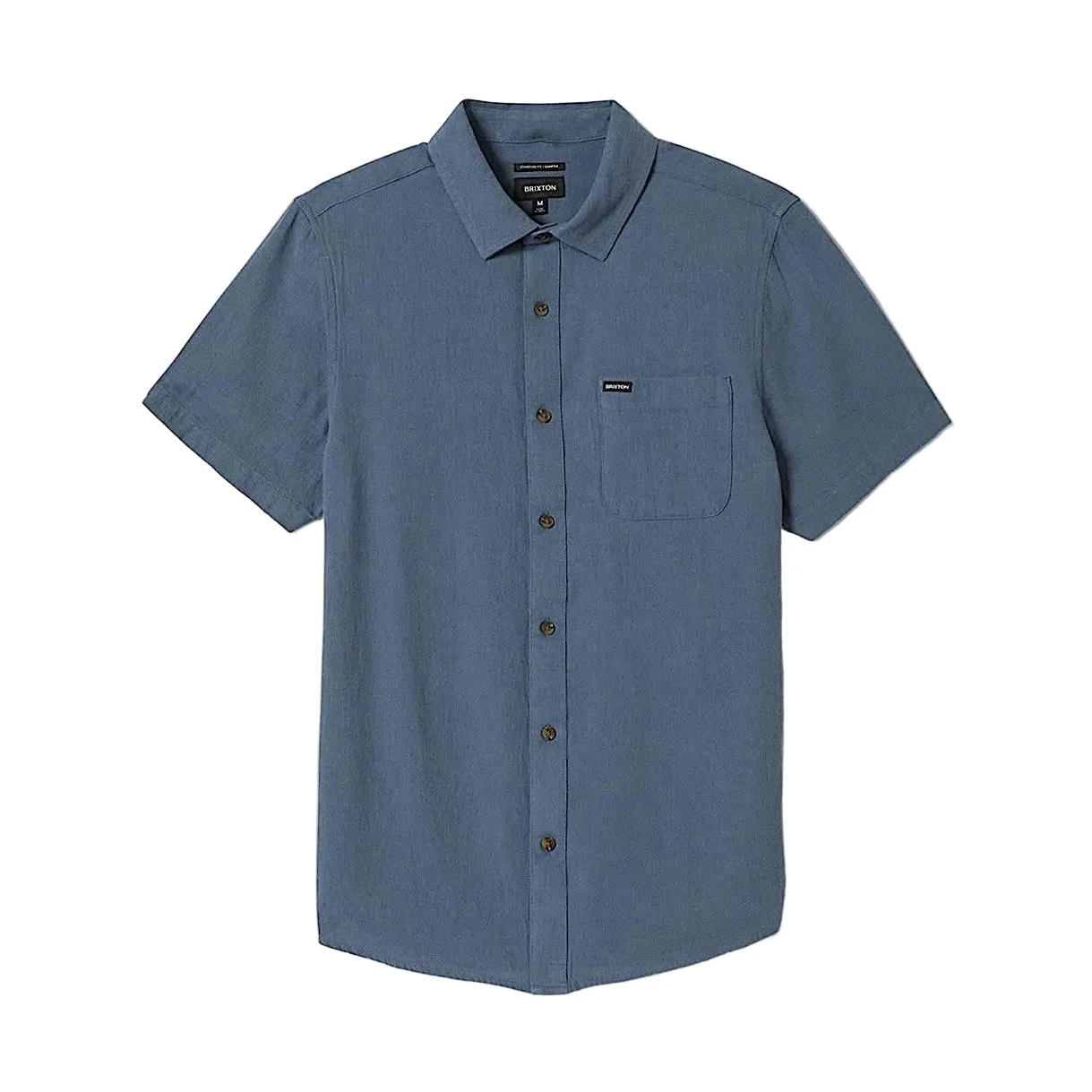 Brixton Men's Charter Short Sleeve Shirt - Azure Blue