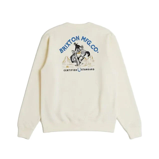 Brixton Men's Rustler Crew - Bone / Black / Blue