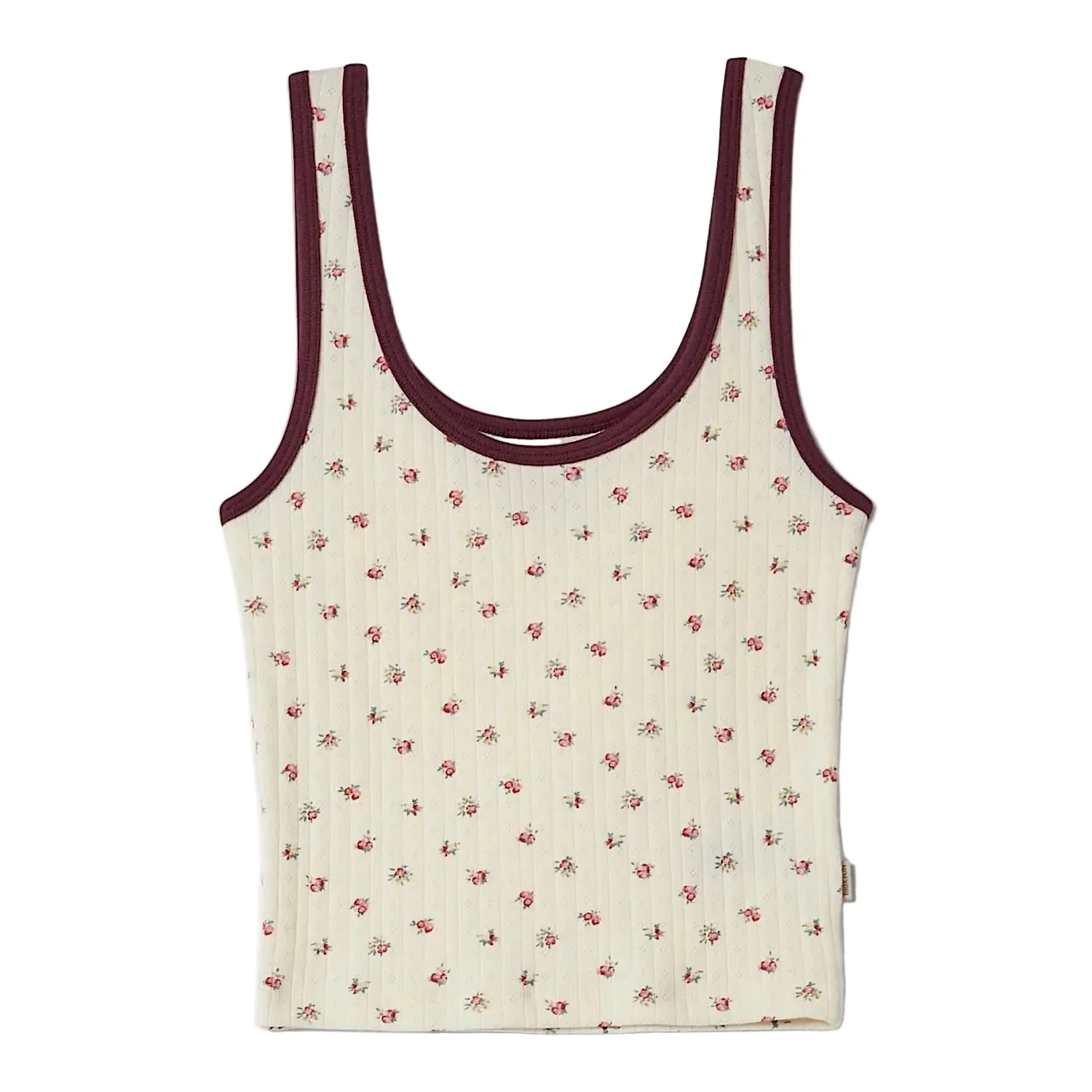 Brixton Women's Off Duty A-Tank - Floral Pointelle