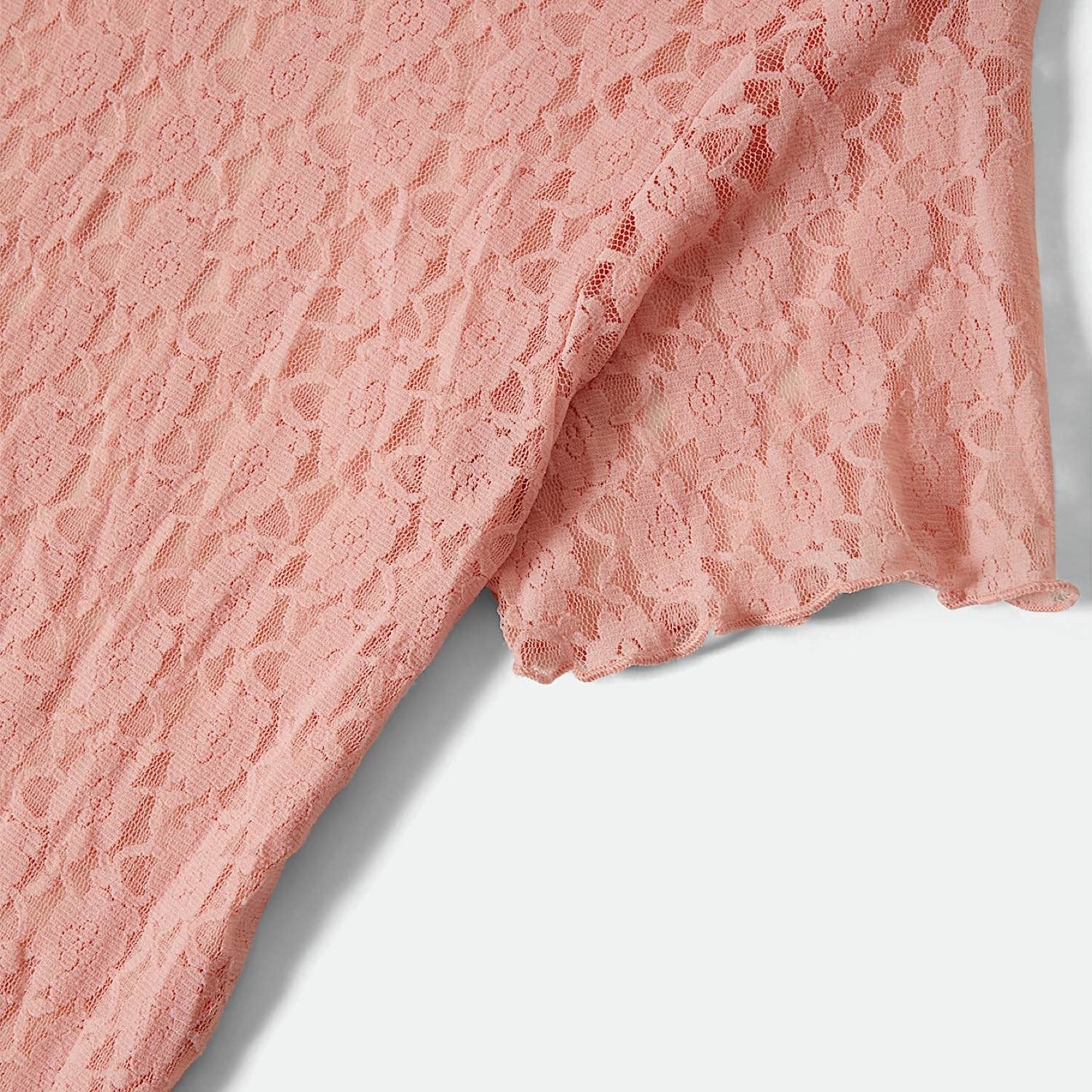 Brixton Women's Sheer Slim Lace Tee - Mellow Rose - Image 4