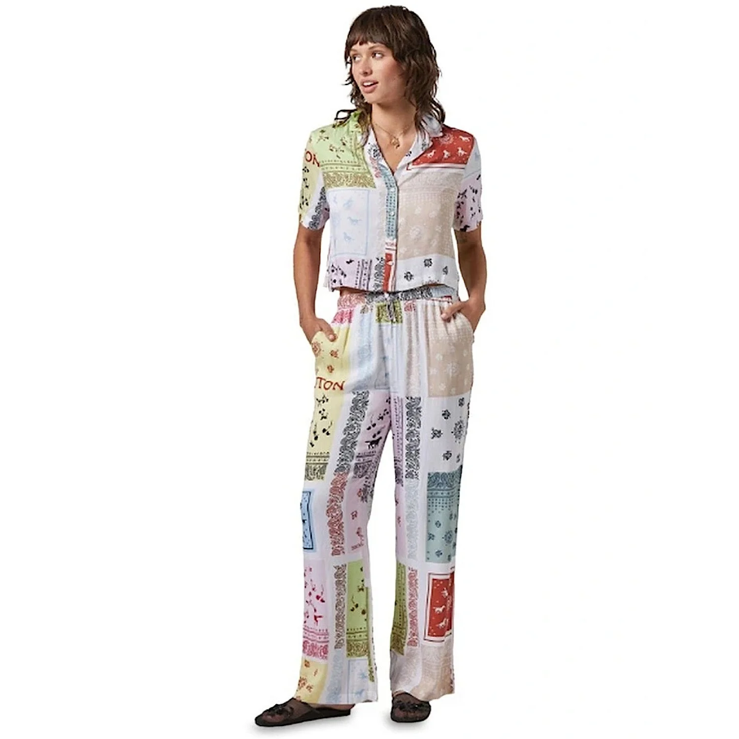 Brixton Women's Silky Hudson Lounge Pant - Multi Colour Bandana