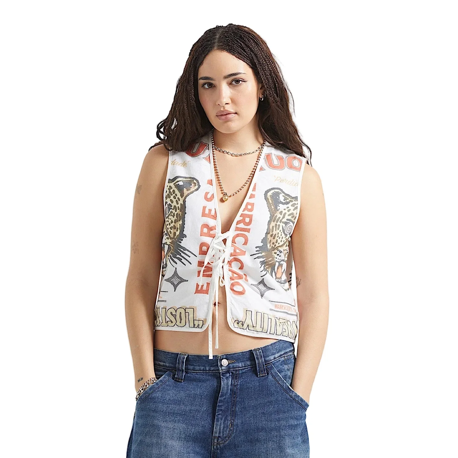 Brixton Women's The Luna Vest - Lost in Reality Print