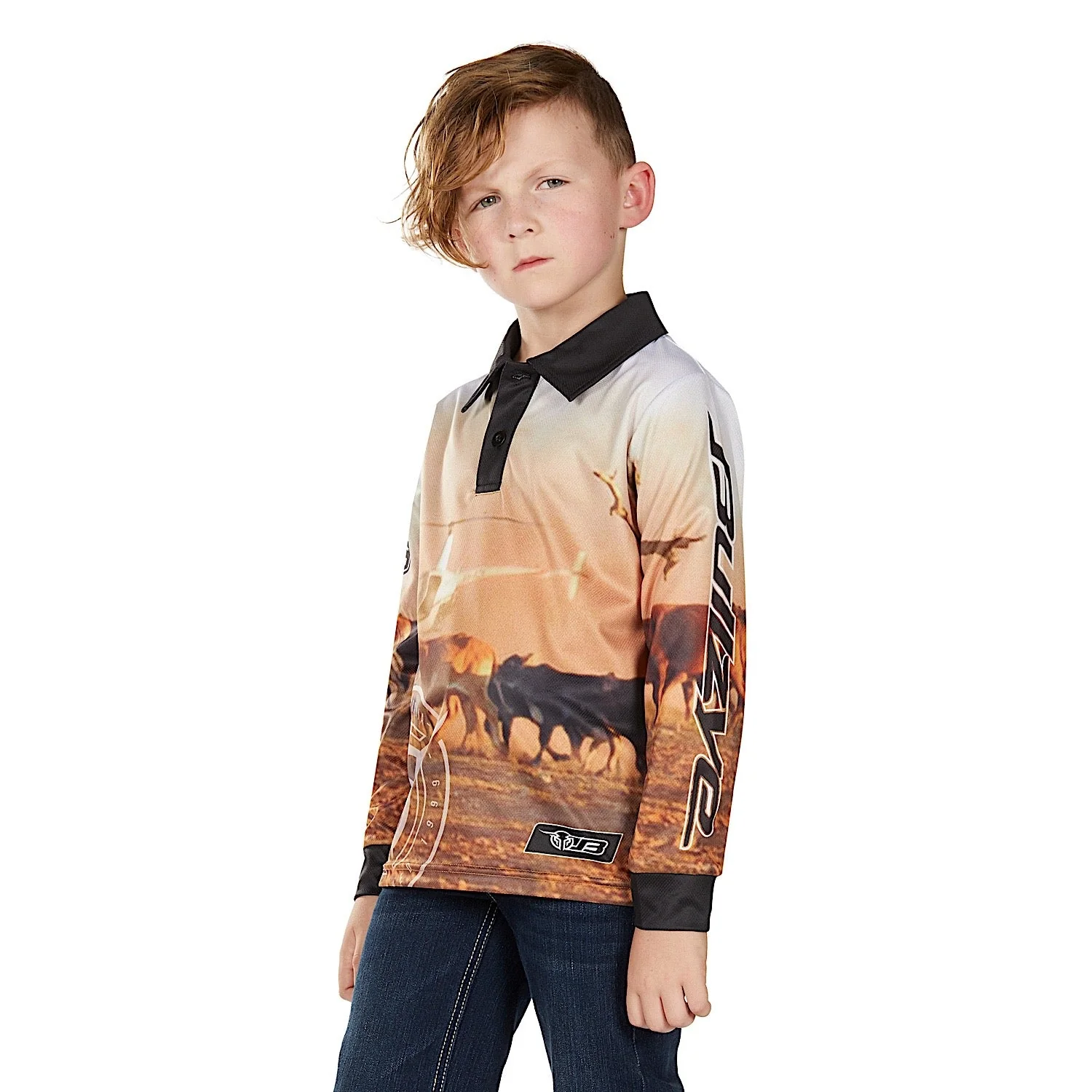 Bullzye Boy's Helicopter Long Sleeve T Shirt - Multi - Image 2