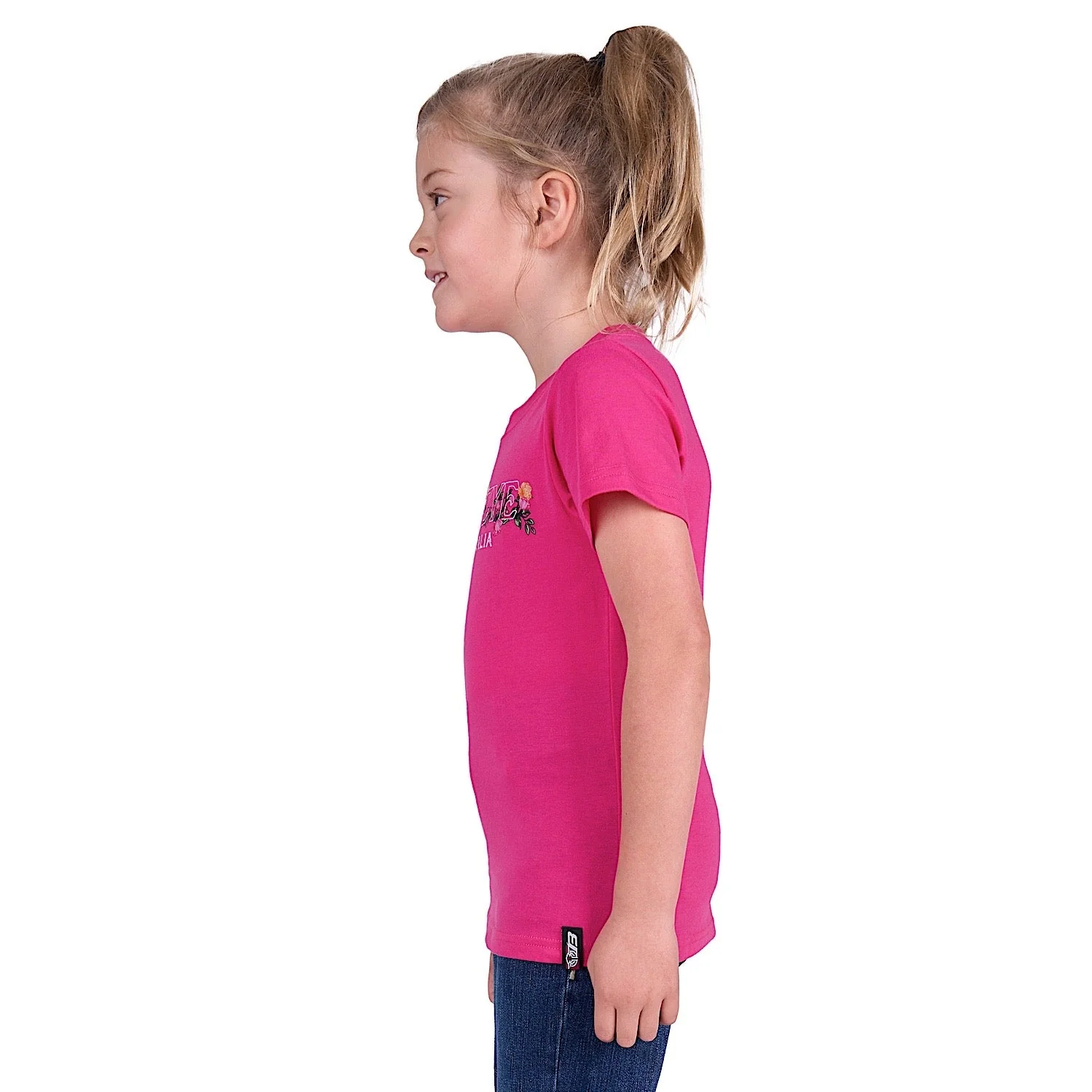 Bullzye Girl's Flora Short Sleeve Tee - Berry - Image 2