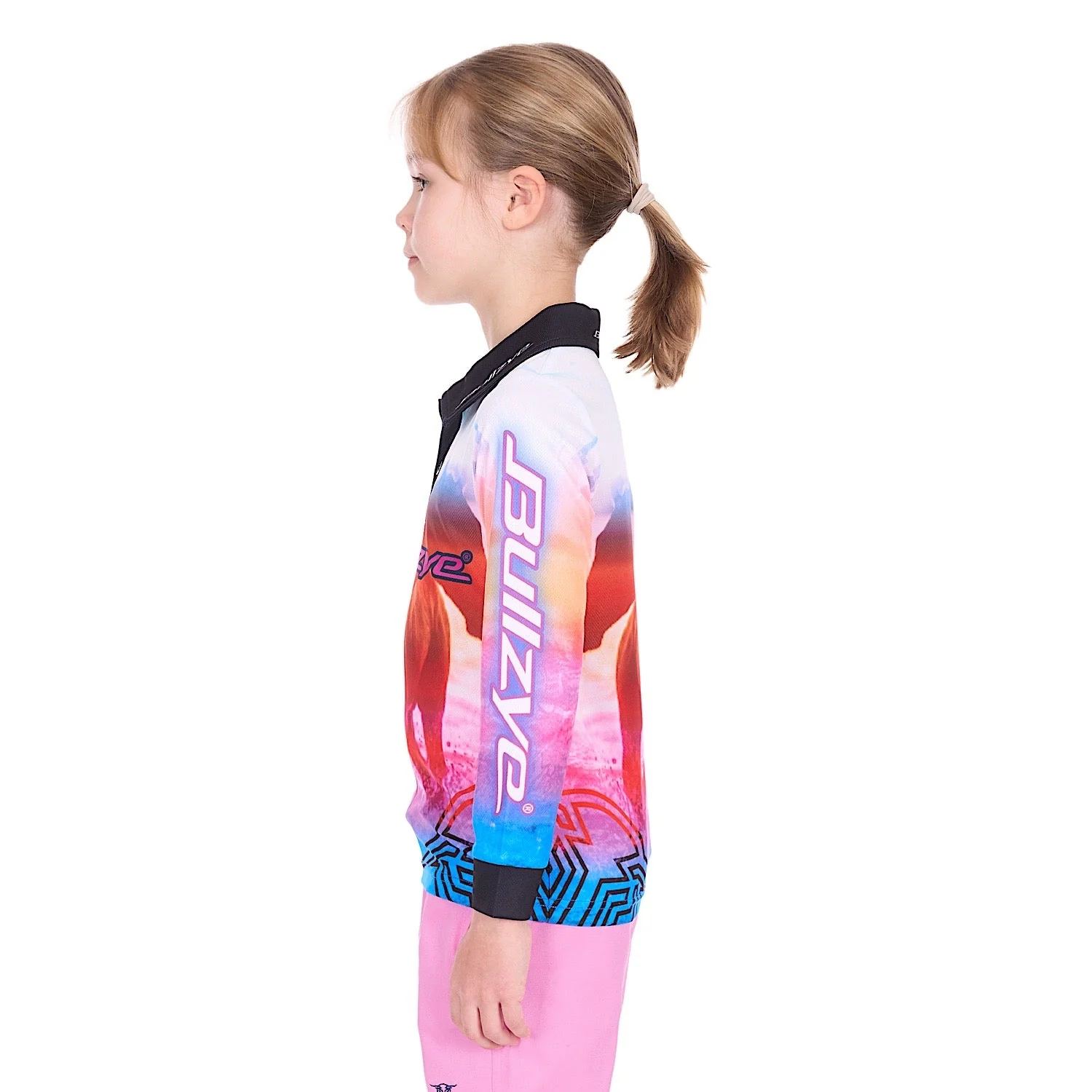 Bullzye Girl's Gallop Long Sleeve Fishing Shirt - Pink Multi - Image 3