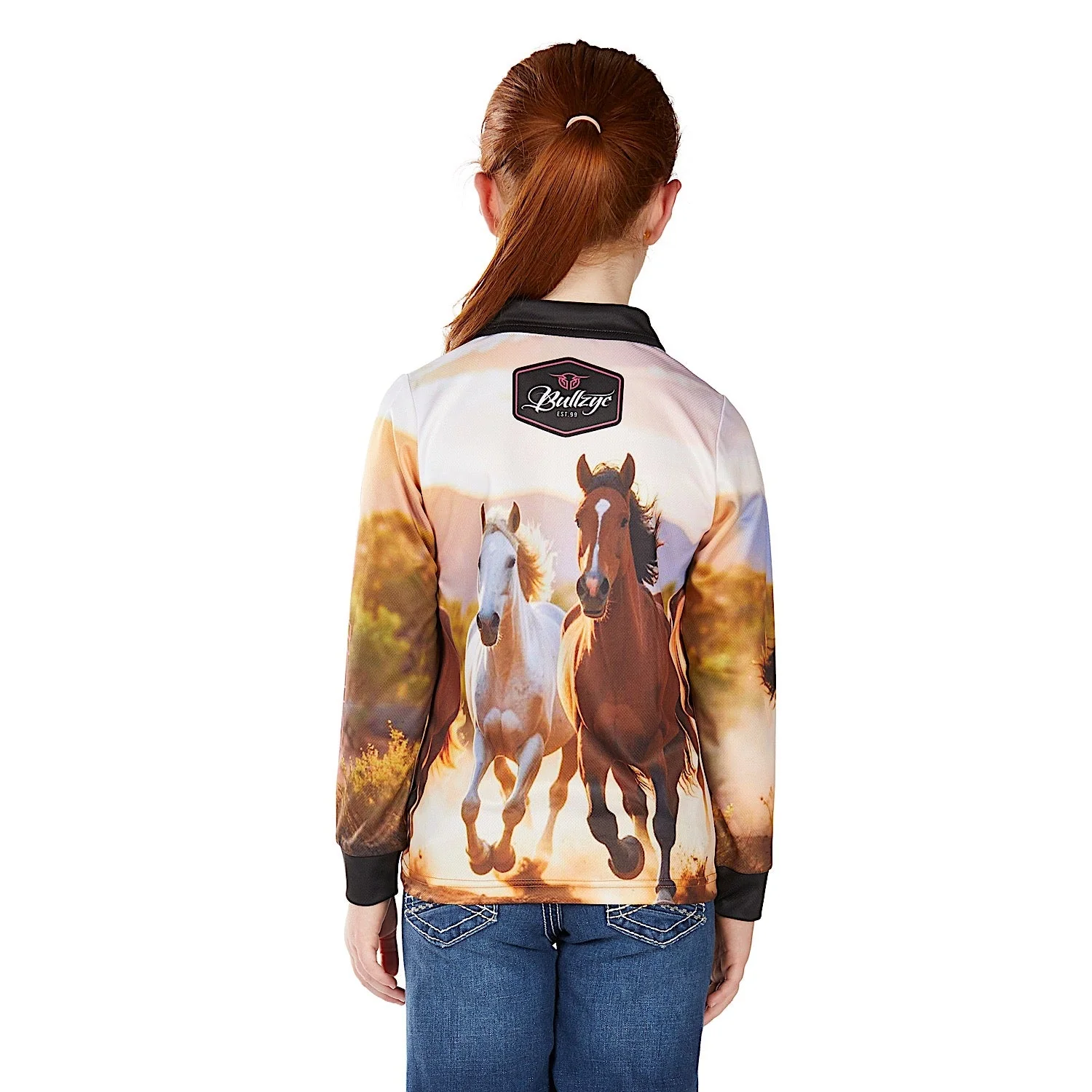 Bullzye Girl's Gallop Long Sleeve T Shirt - Multi - Image 4