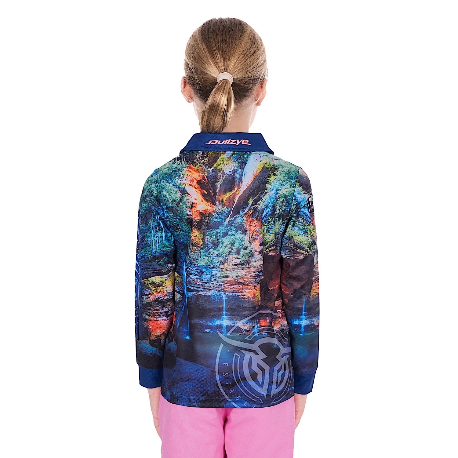 Bullzye Girl's Waterfall Long Sleeve Fishing Shirt - Multi - Image 4