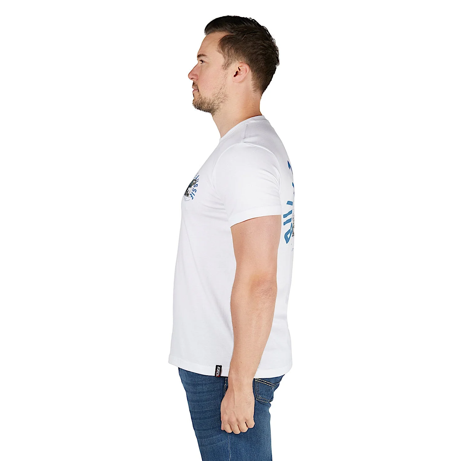 Bullzye Men's Barra T Shirt - White - Image 3