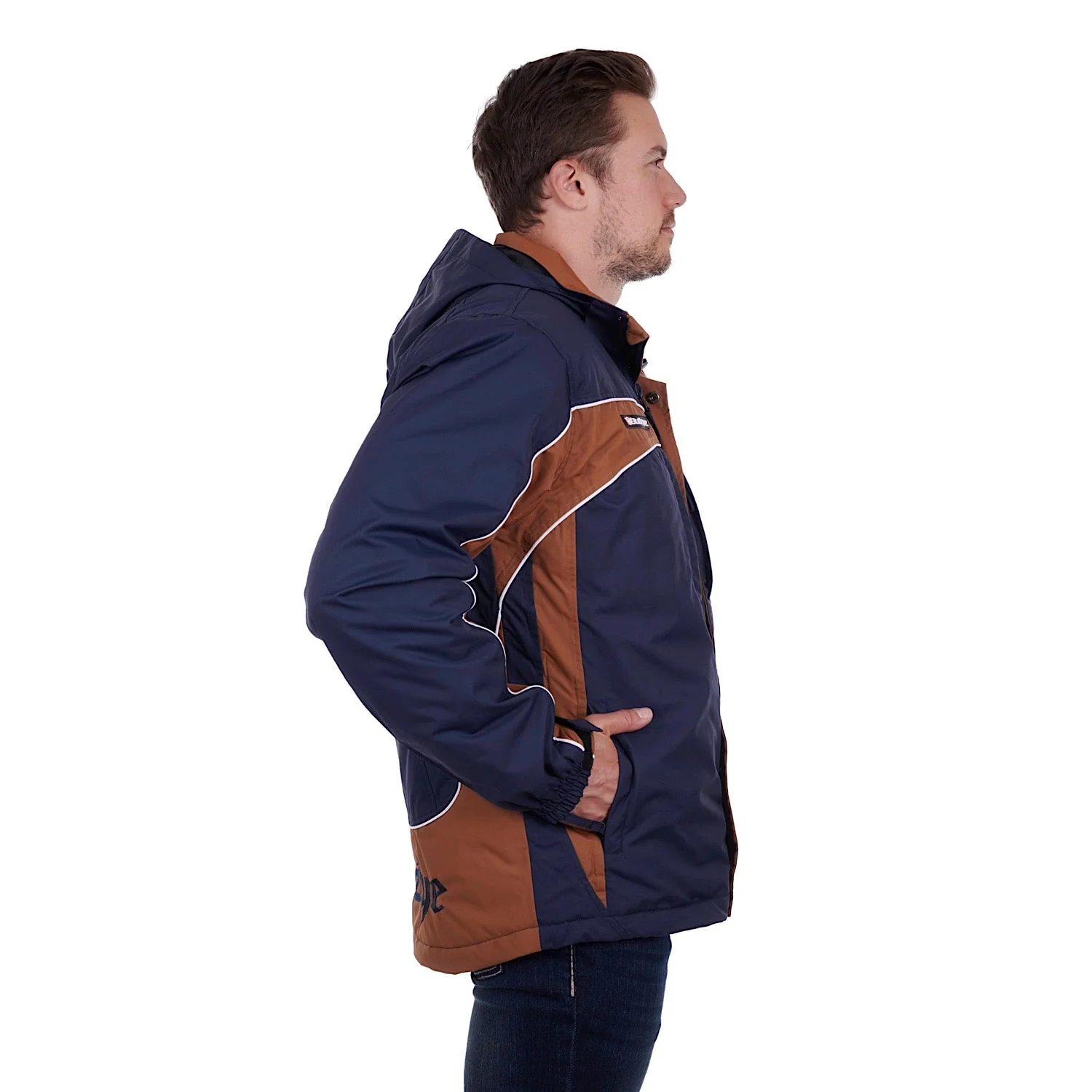 Bullzye Men's Bazooka Jacket - Navy / Tan - Image 2