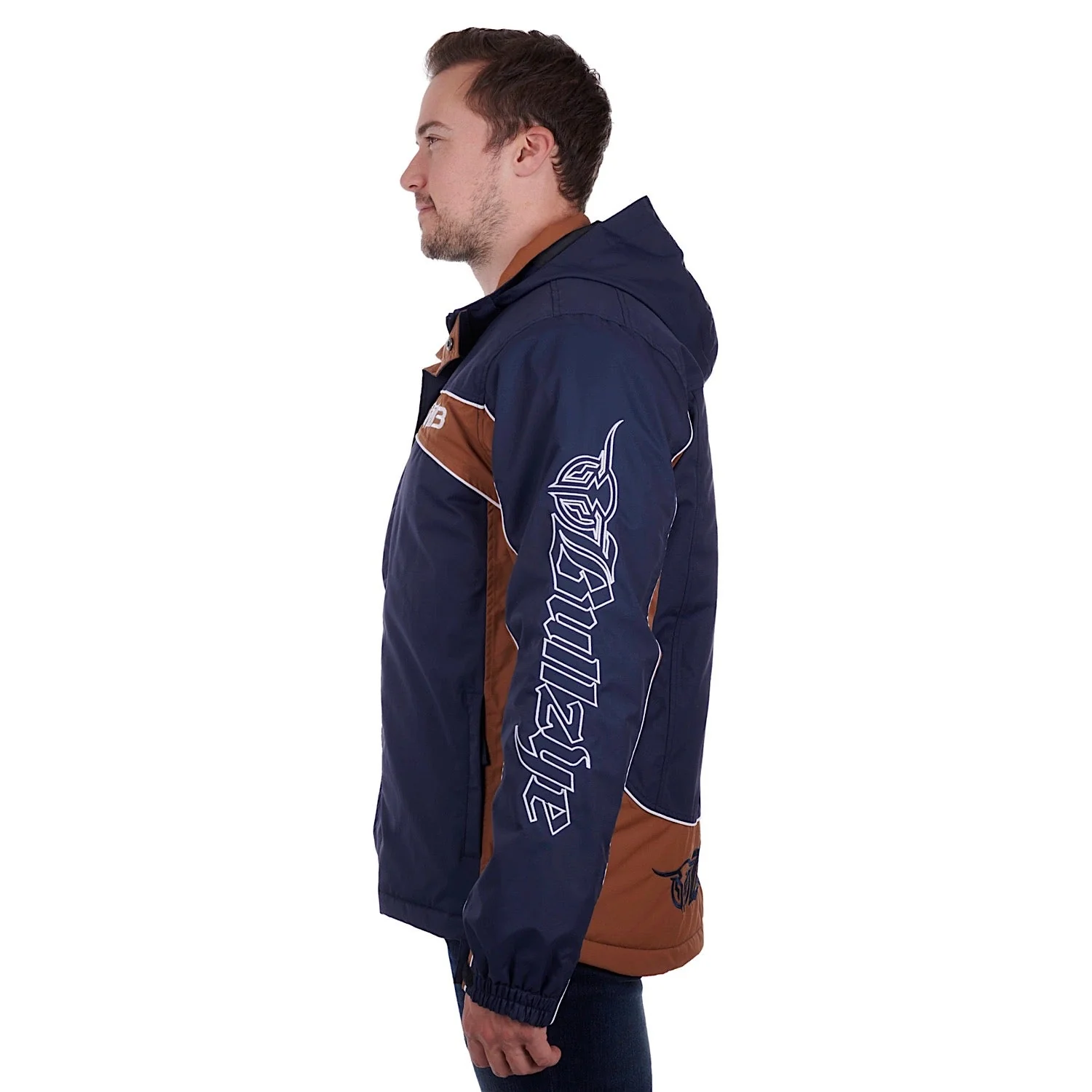 Bullzye Men's Bazooka Jacket - Navy / Tan - Image 3
