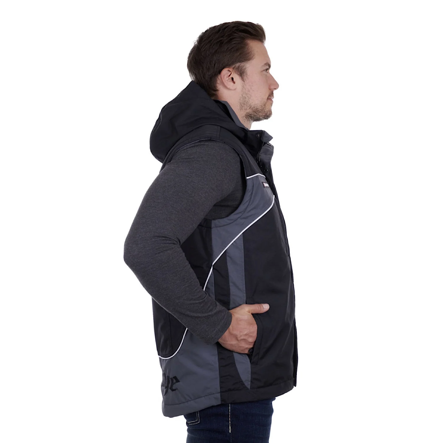 Bullzye Mens Bazooka Vest Black/Charcoal - Image 2