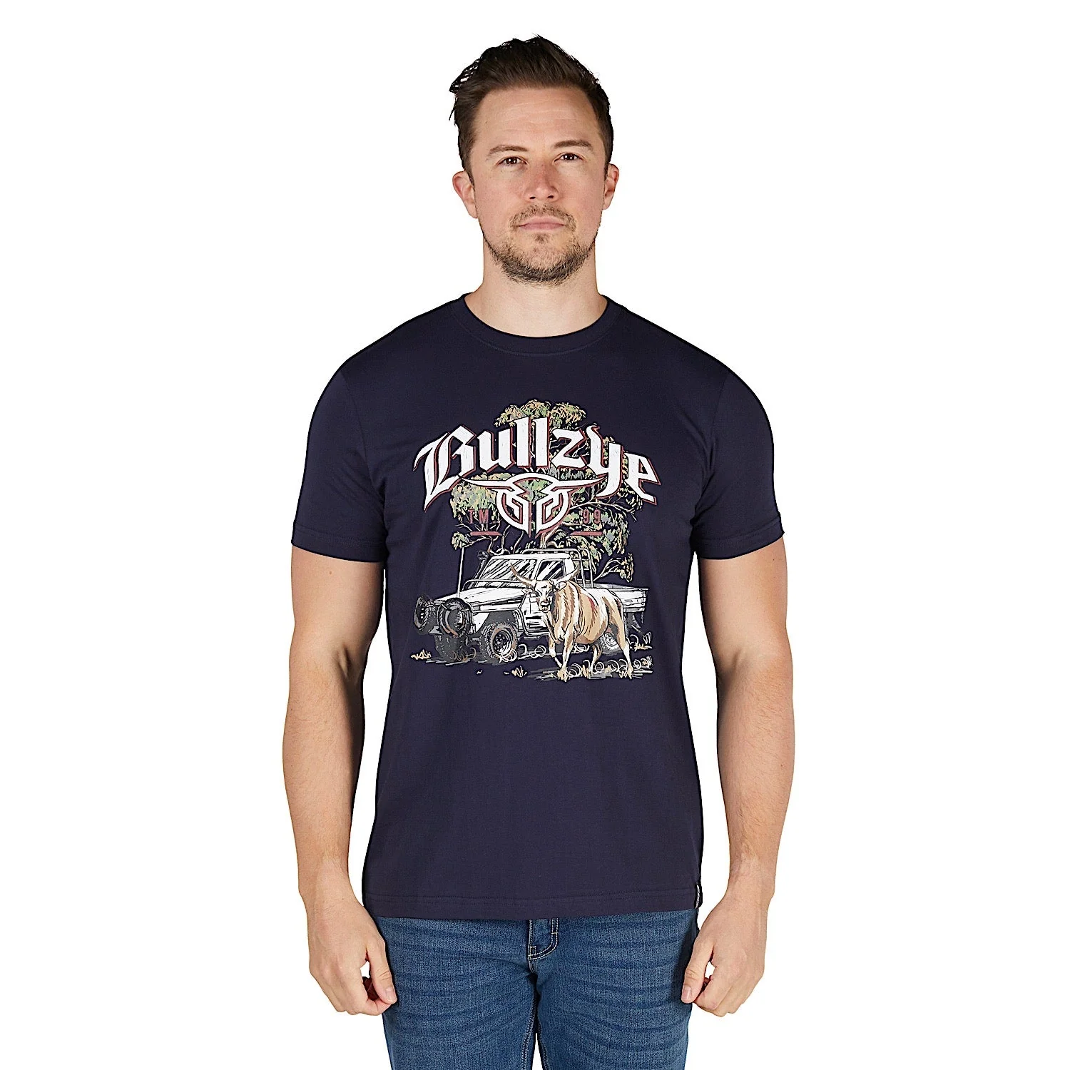 Bullzye Men's Bull Catcher T Shirt - Navy - Image 2