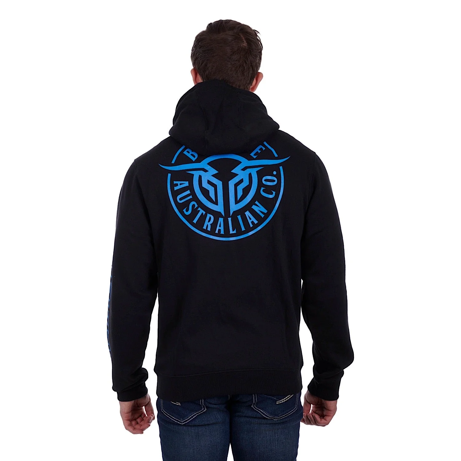 Bullzye Mens Bullring Zip Through Hoodie Black - Image 3