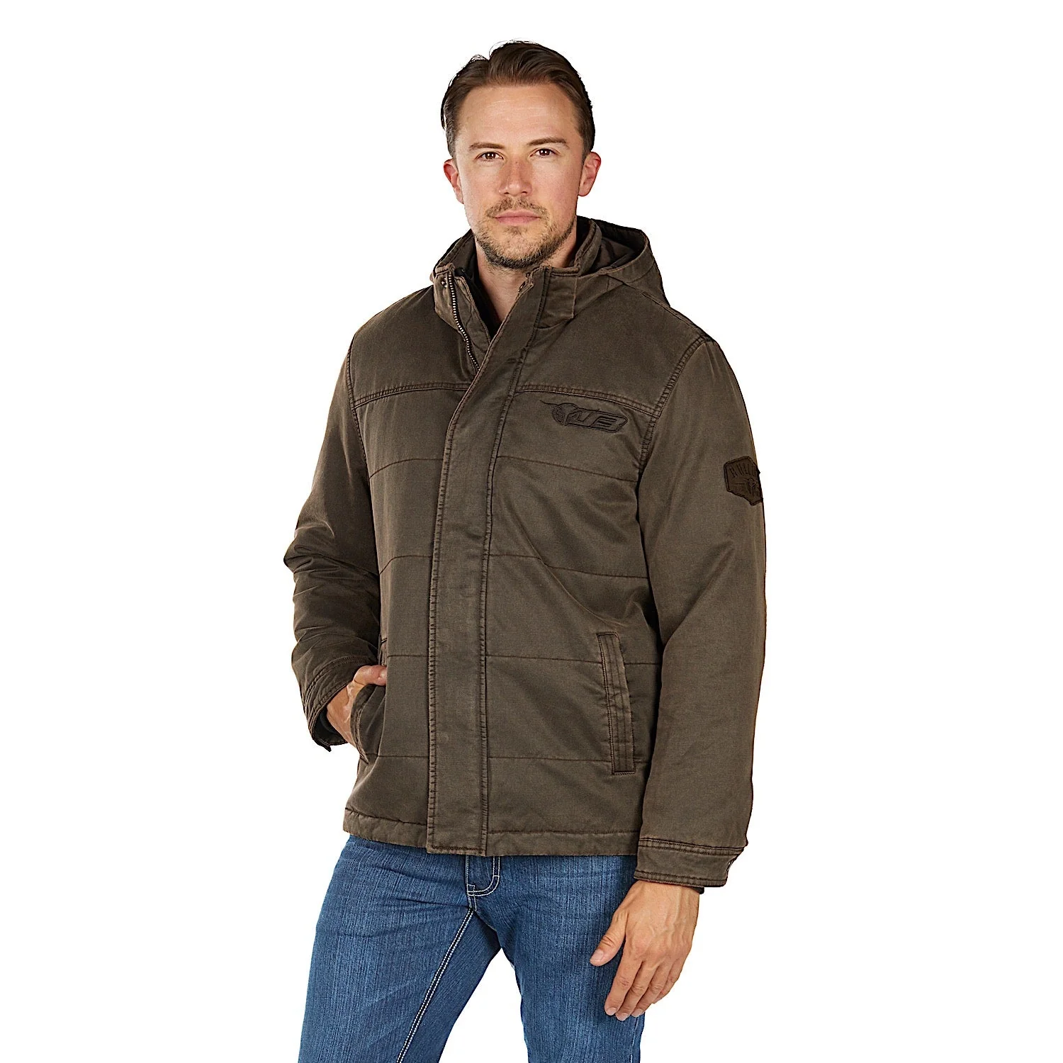Bullzye Men's Canon Faux Oilskin Jacket - Rustic Mulch
