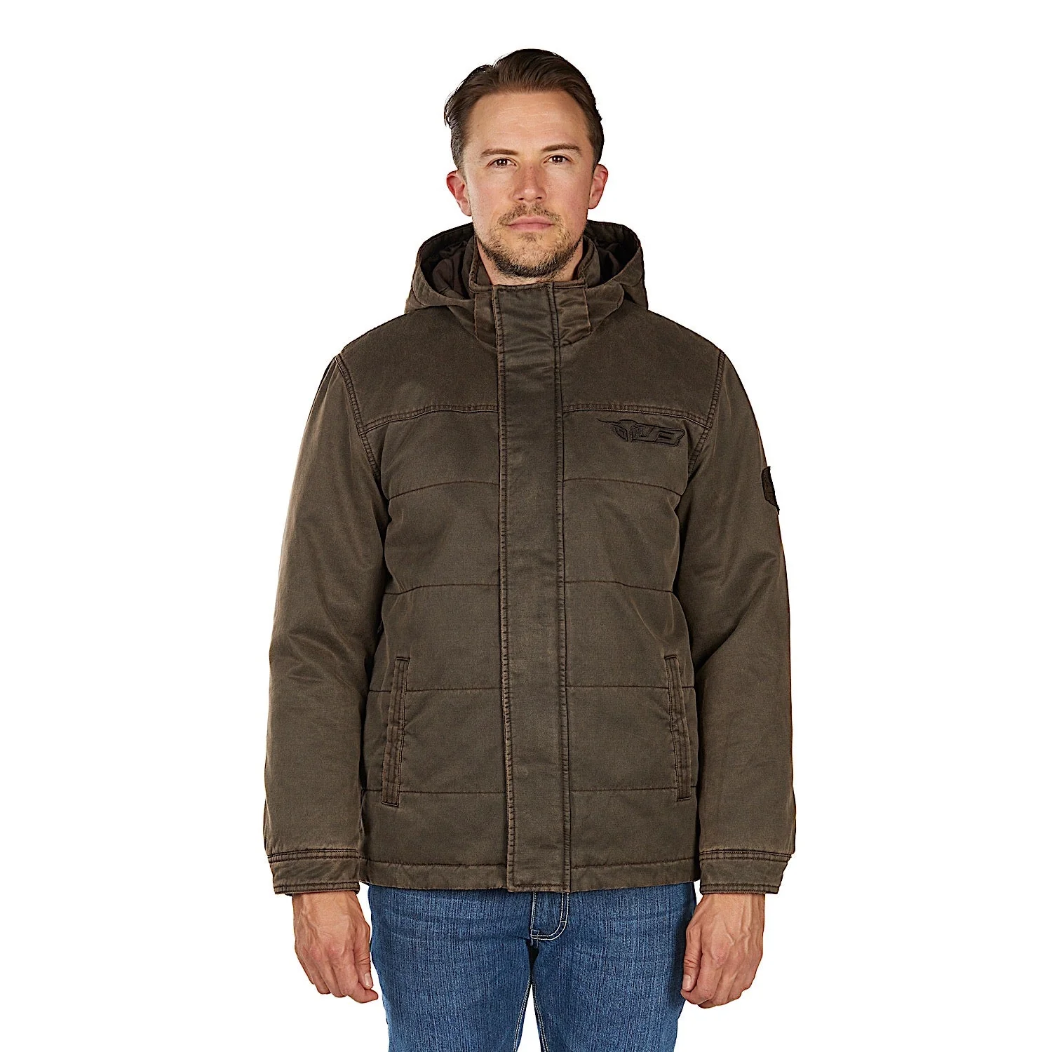 Bullzye Men's Canon Faux Oilskin Jacket - Rustic Mulch - Image 2