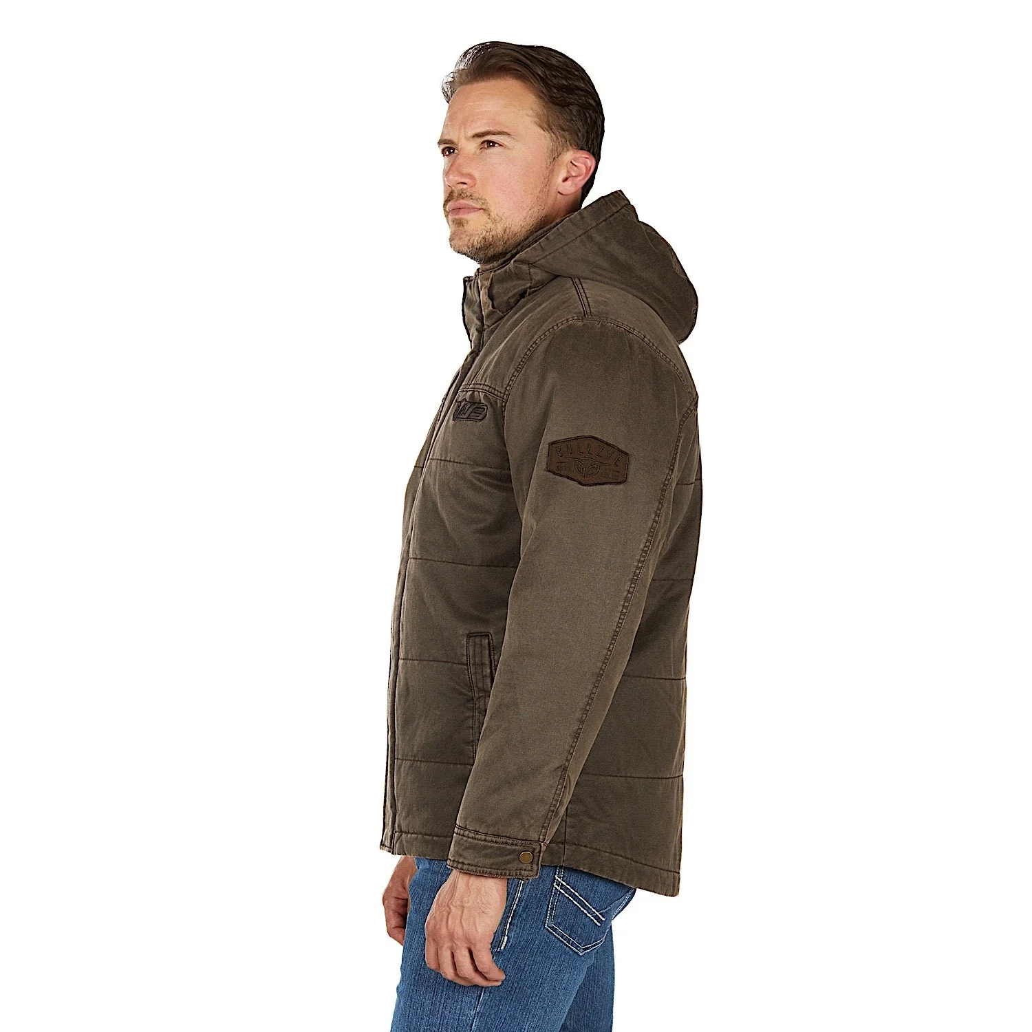Bullzye Men's Canon Faux Oilskin Jacket - Rustic Mulch - Image 3