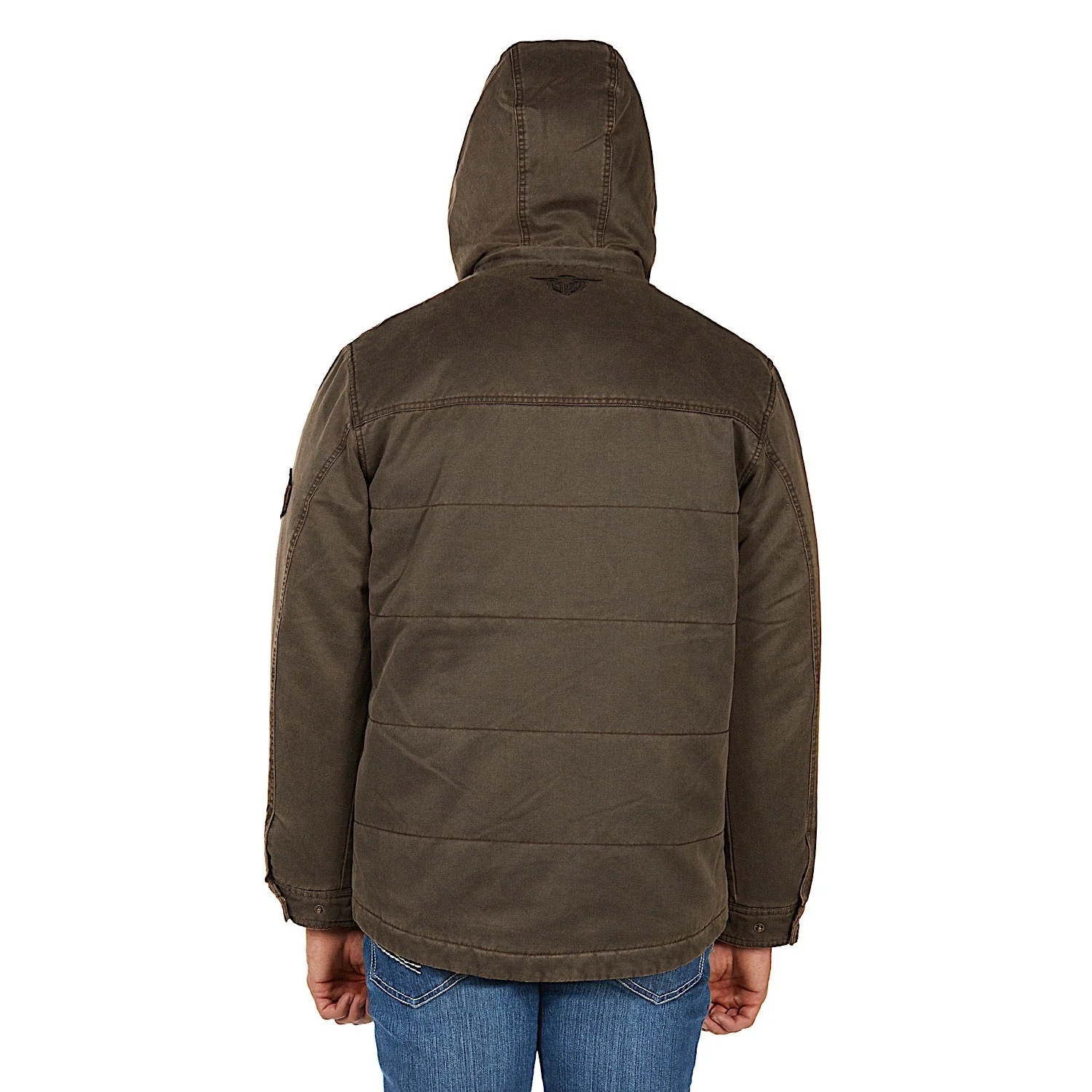 Bullzye Men's Canon Faux Oilskin Jacket - Rustic Mulch - Image 5